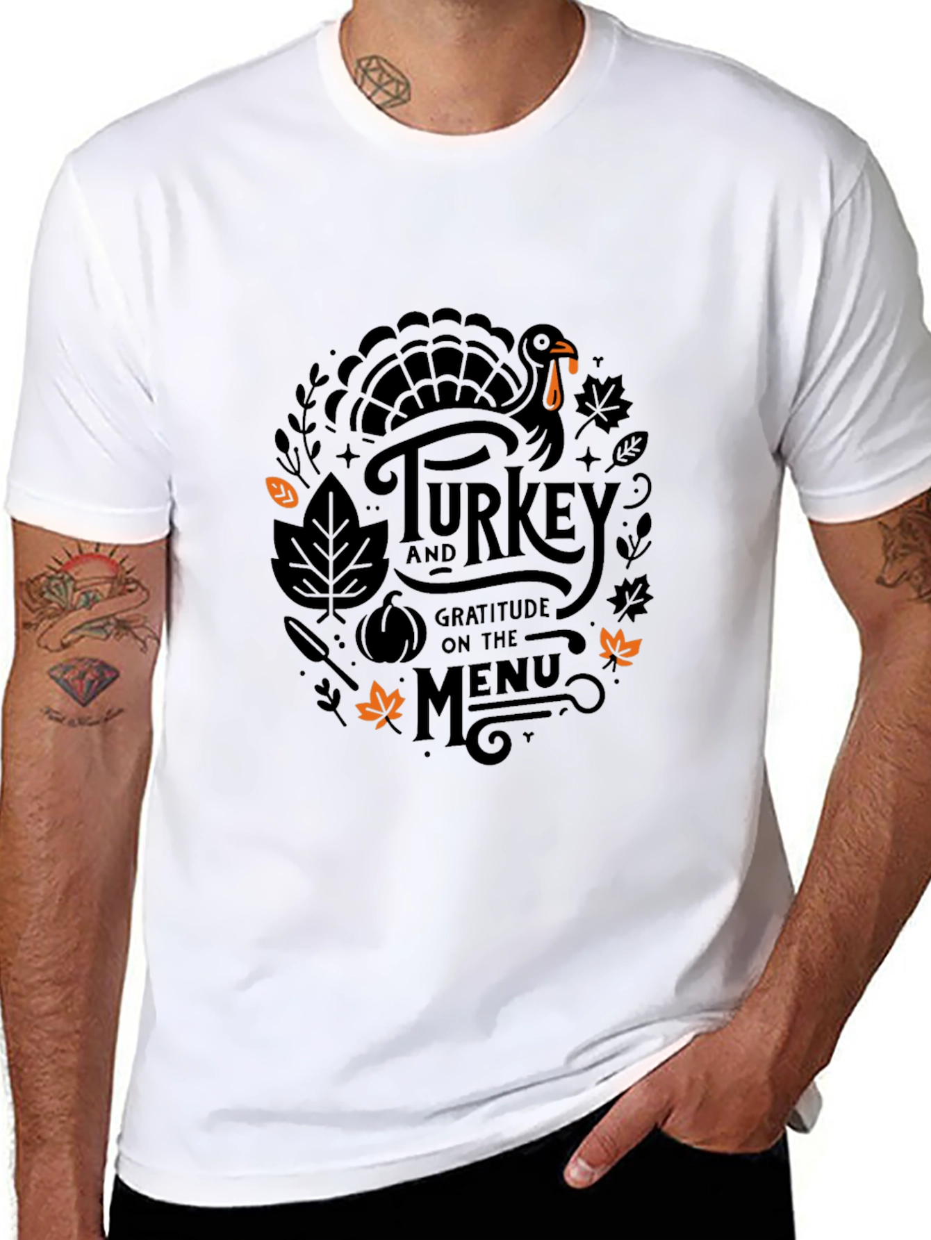 Thanksgiving Turkey Gratitude Menu T-Shirt