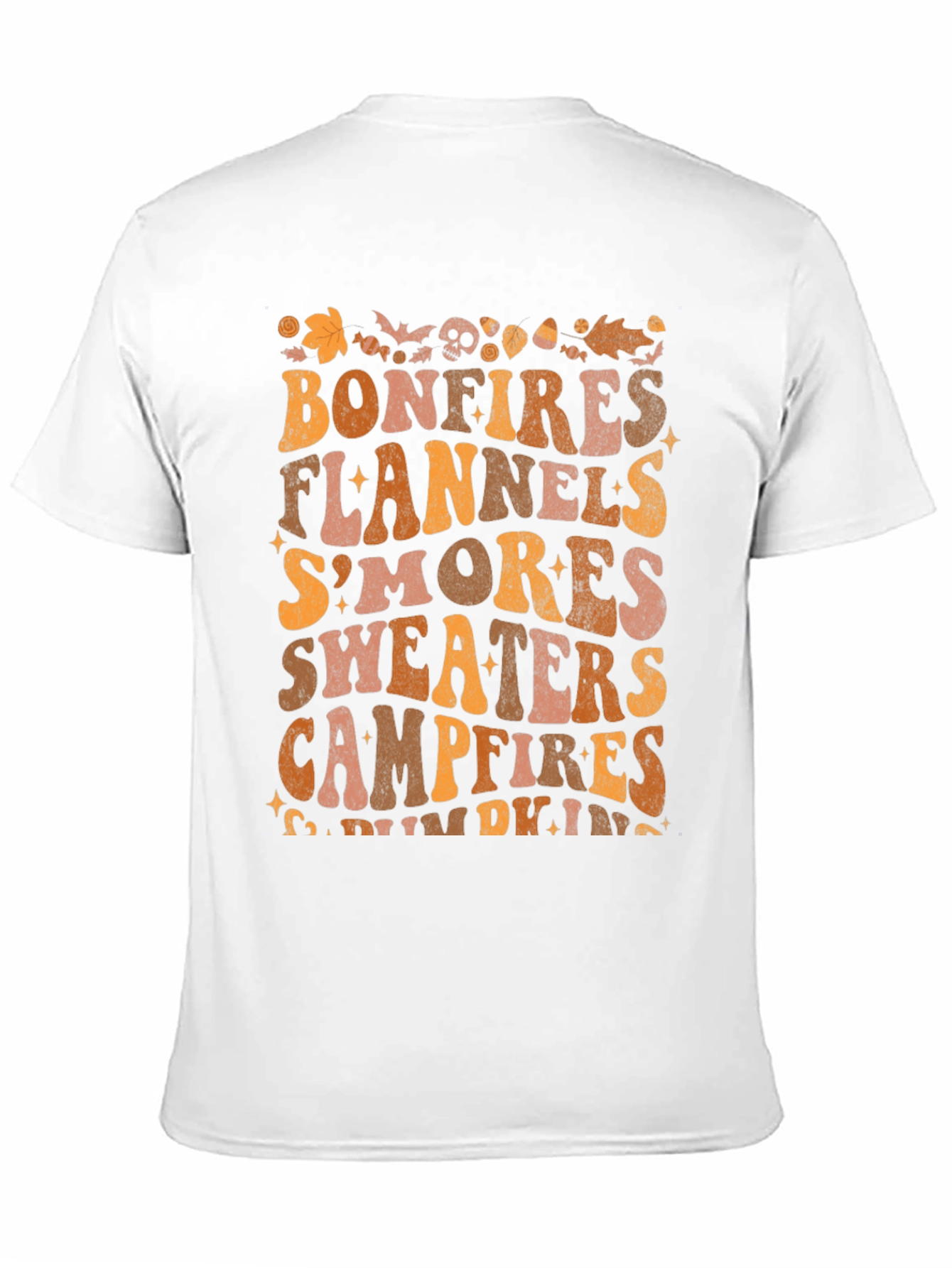 Bonfires Flannels Smores Fall T-Shirt