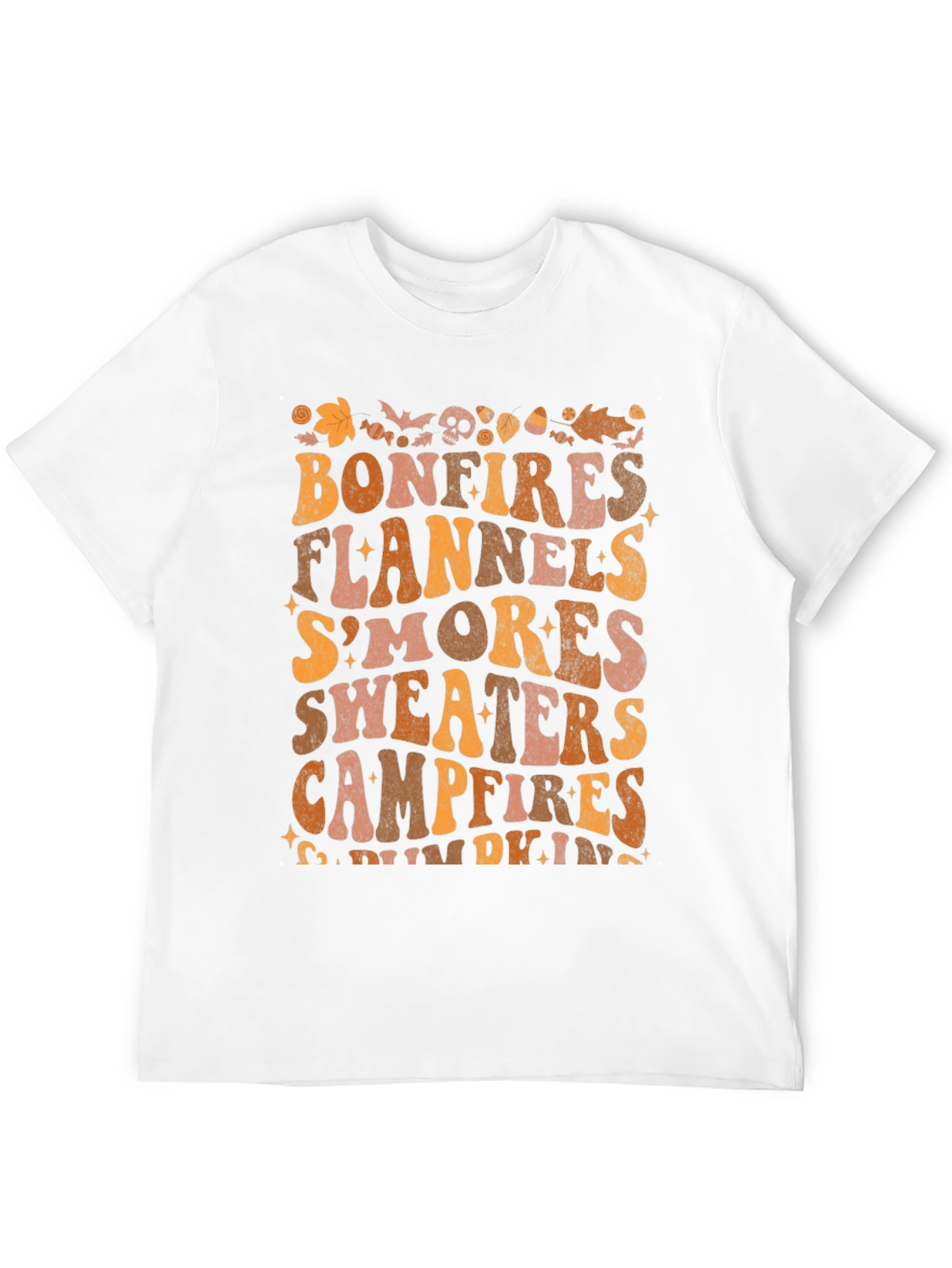 Bonfires Flannels Smores Fall T-Shirt