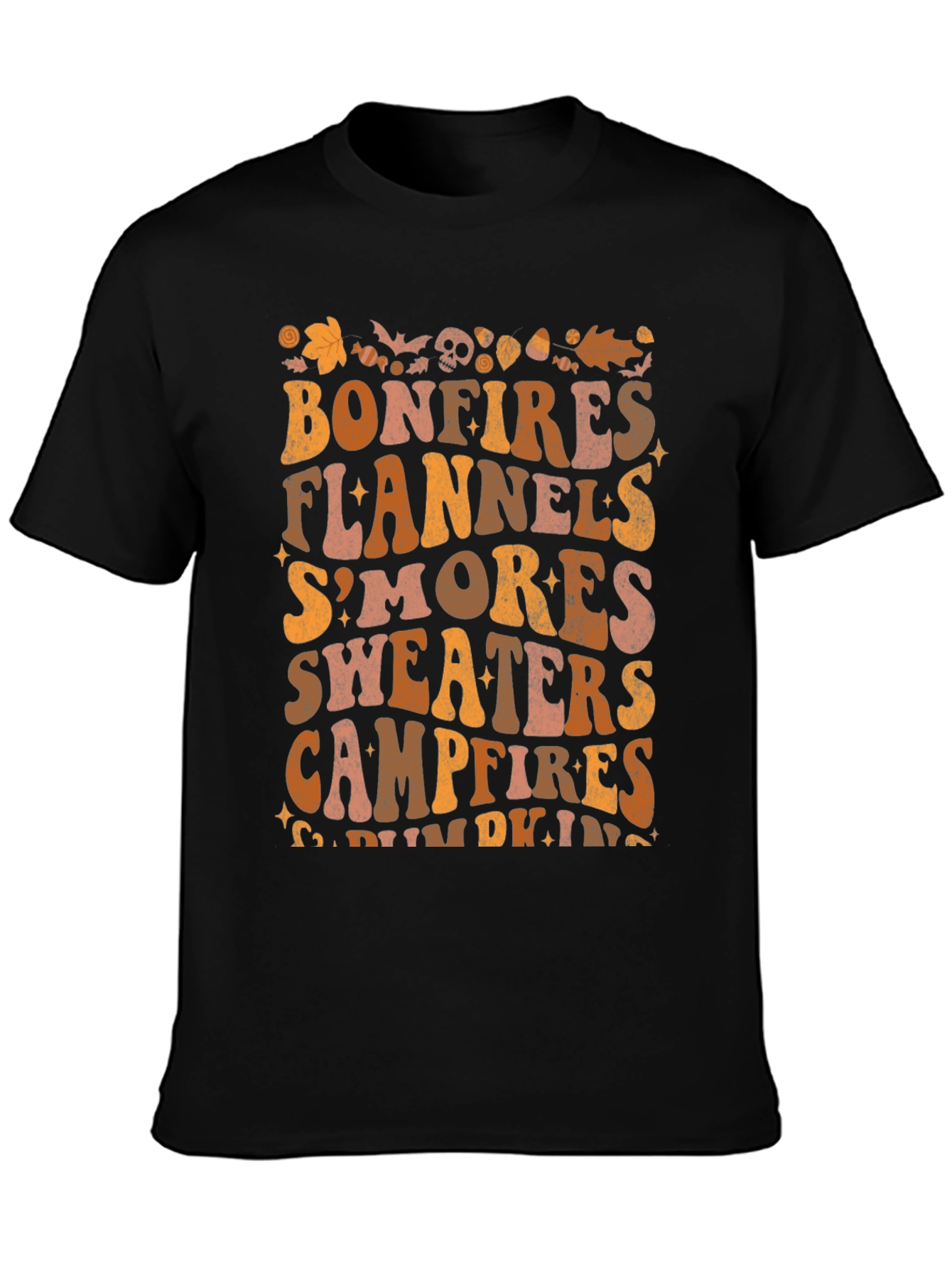 Bonfires Flannels Smores Fall T-Shirt