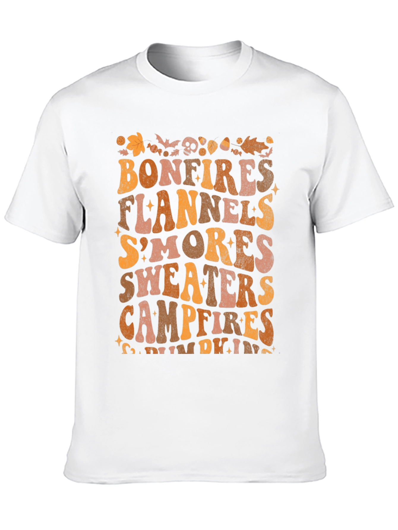 Bonfires Flannels Smores Fall T-Shirt