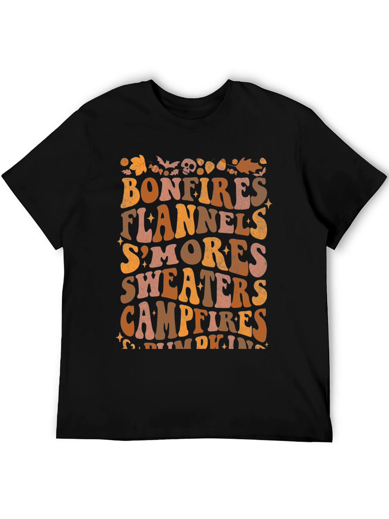 Bonfires Flannels Smores Fall T-Shirt