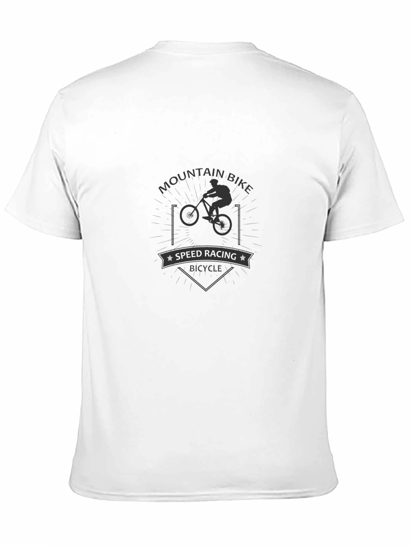 Mountain Bike Speed Racing Graphic Tee - Black
