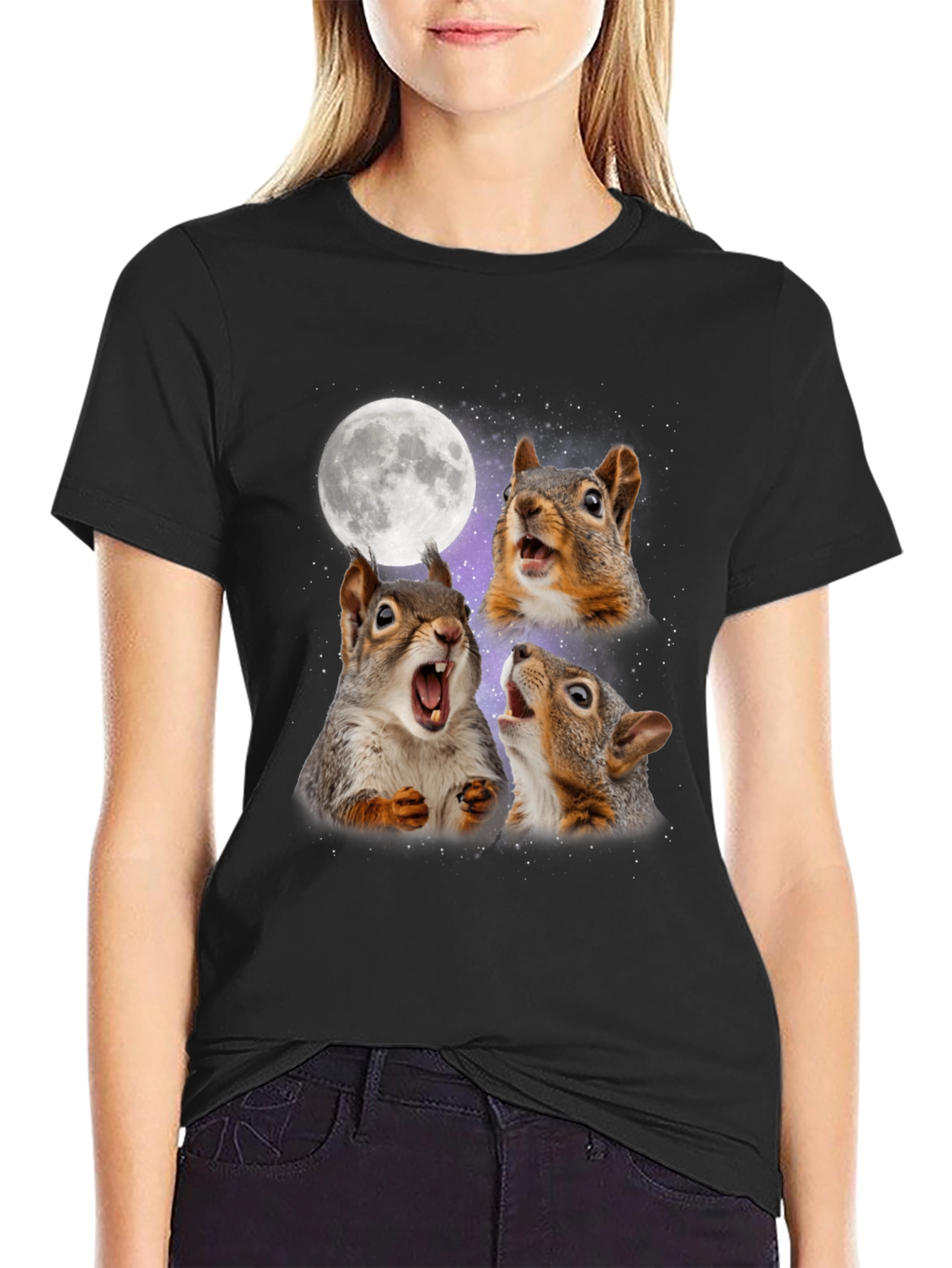 Squirrel Moon Howl T-Shirt