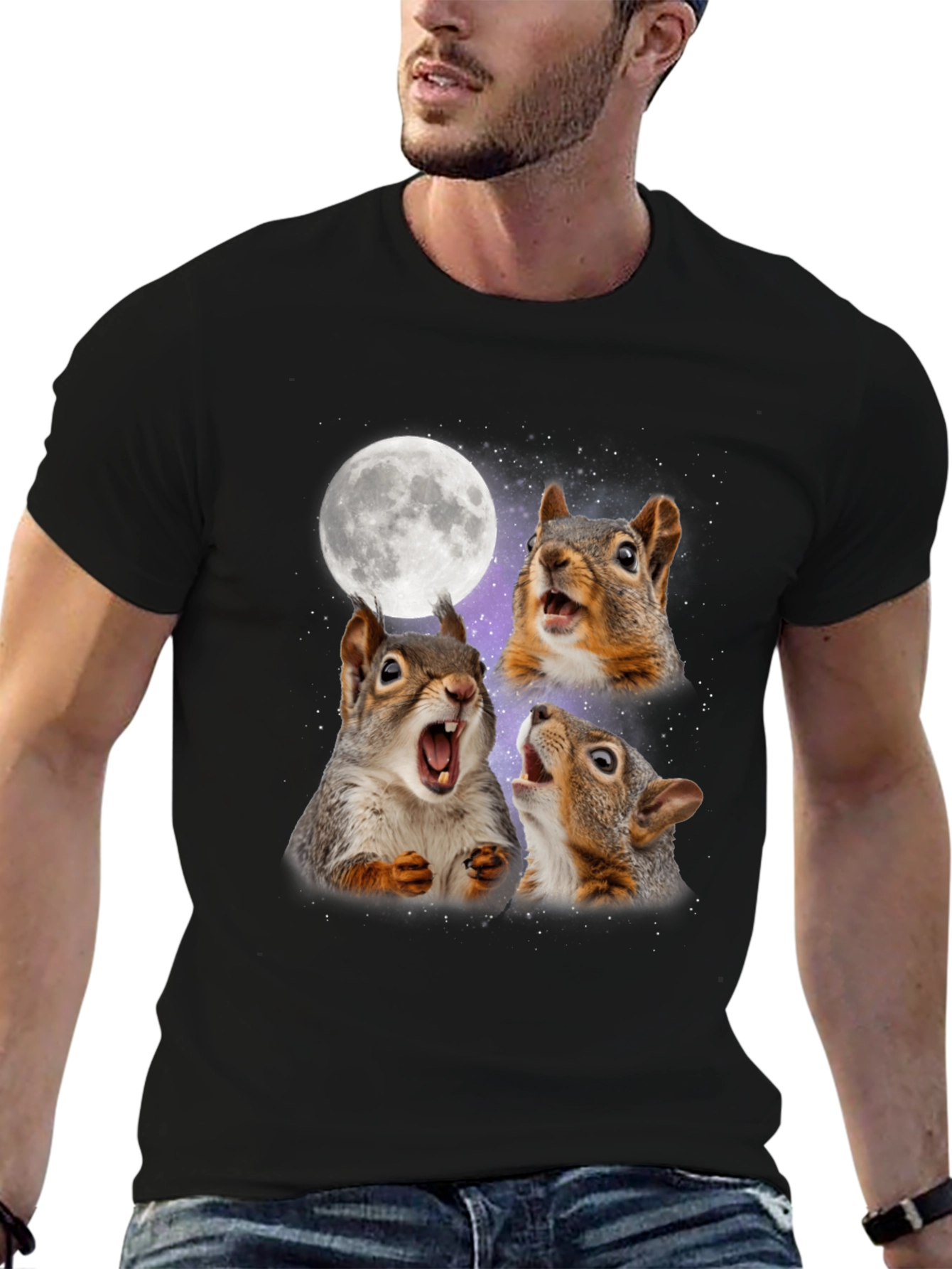 Squirrel Moon Howl T-Shirt
