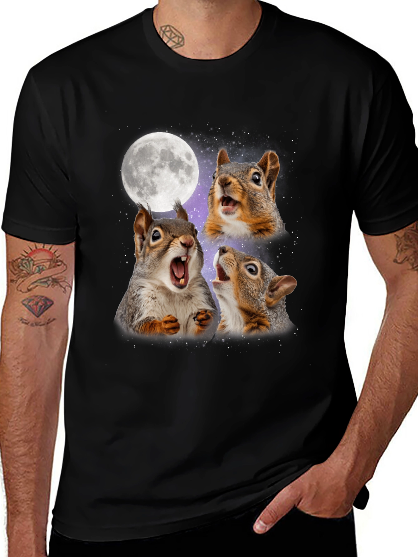 Squirrel Moon Howl T-Shirt