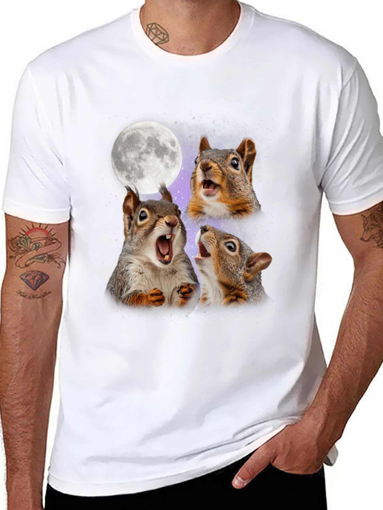 Squirrel Moon Howl T-Shirt