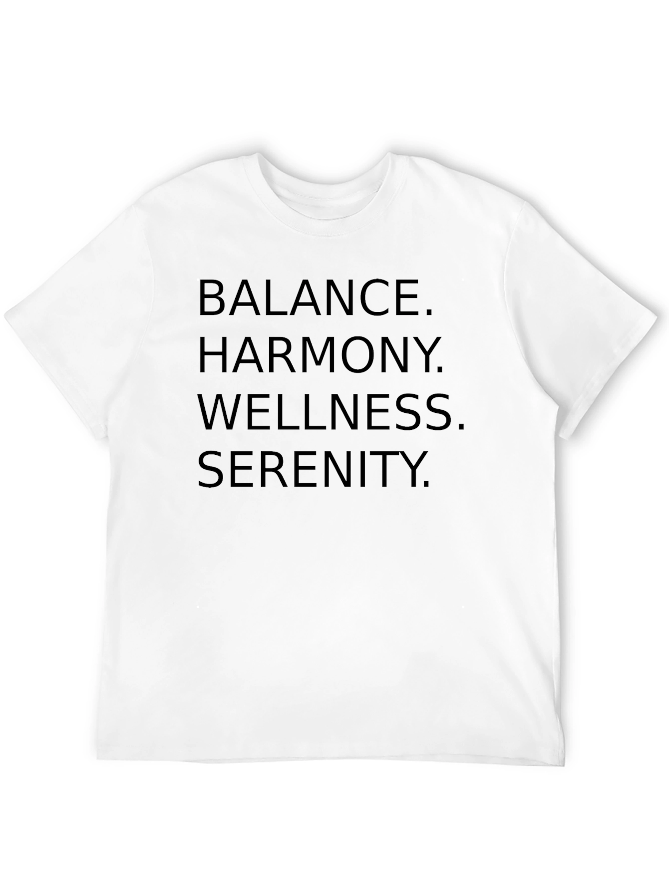 Balance Harmony Wellness Serenity Black Tee
