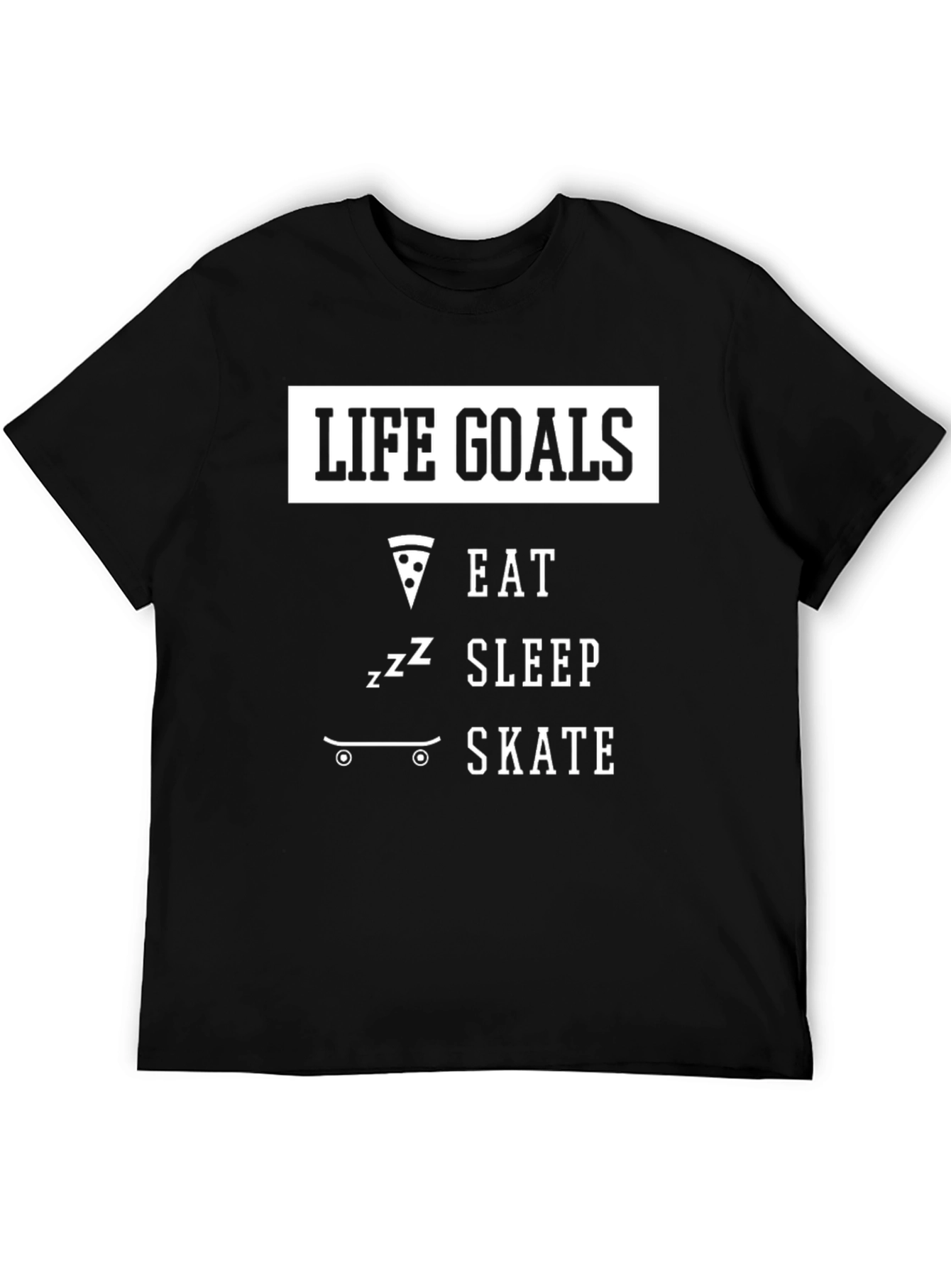 Life Goals Eat Sleep Skate Graphic T-Shirt