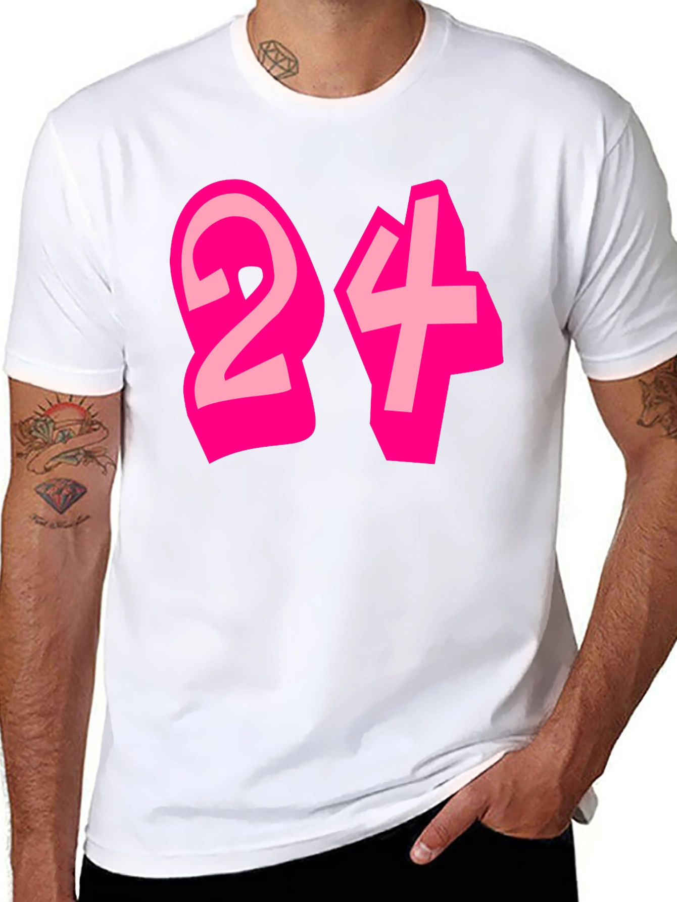 24 Graphic Tee - Bold & Fun Design