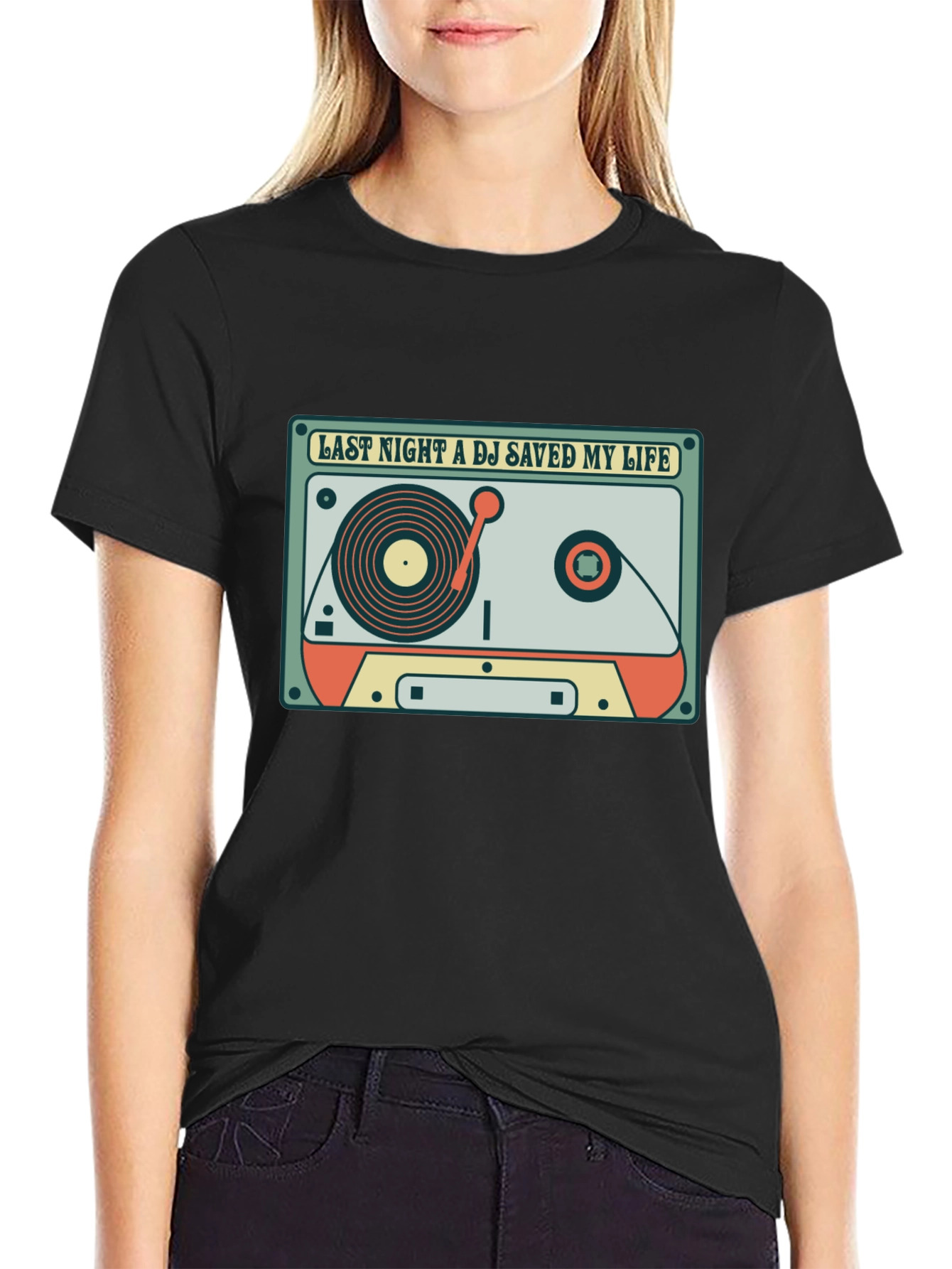 DJ Saved My Life Retro Cassette T-Shirt