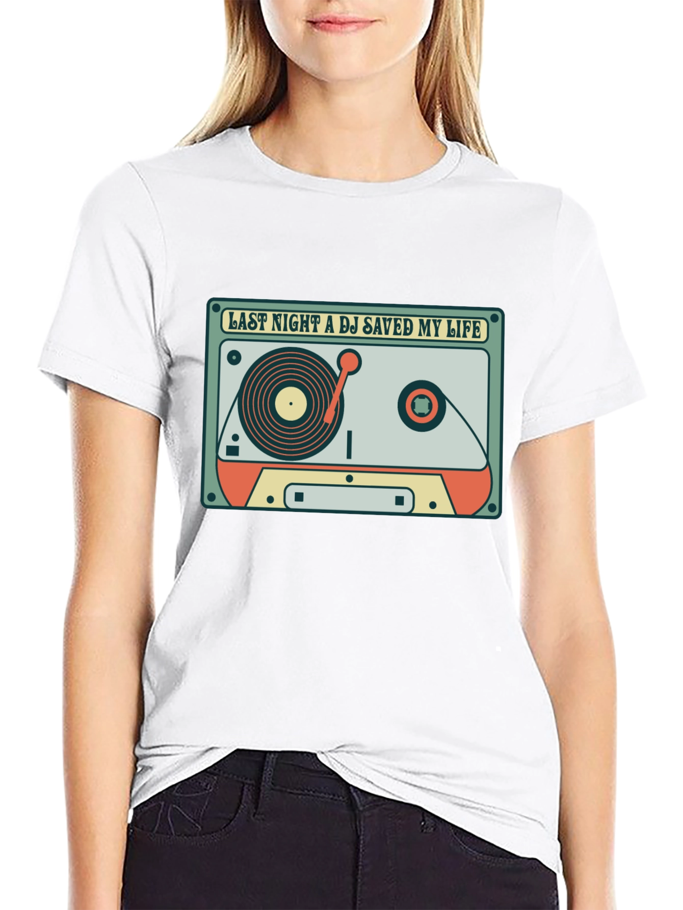 DJ Saved My Life Retro Cassette T-Shirt