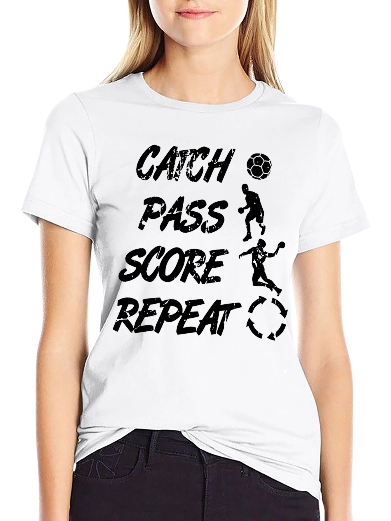 Catch Pass Score Repeat Soccer T-Shirt
