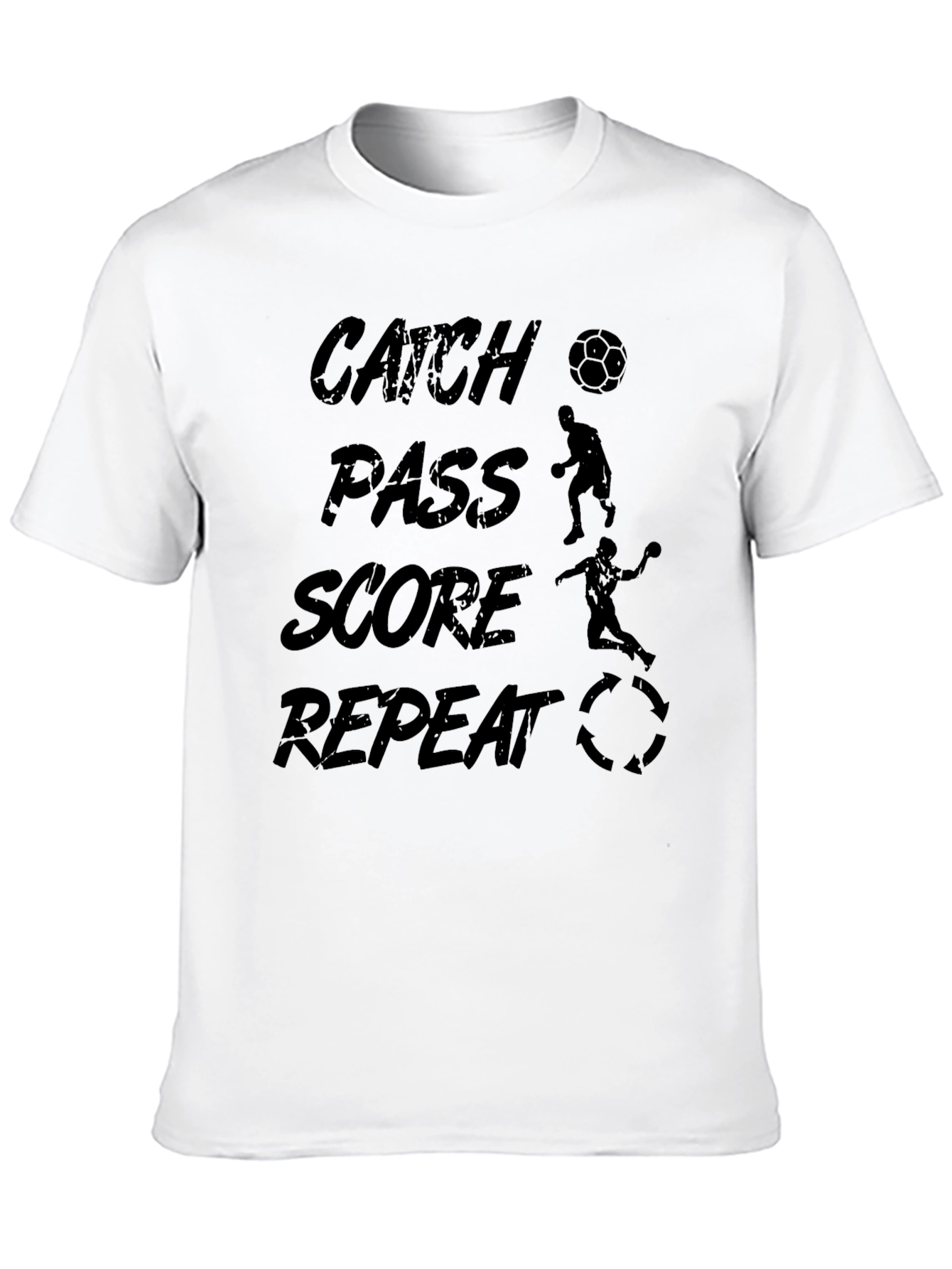Catch Pass Score Repeat Soccer T-Shirt