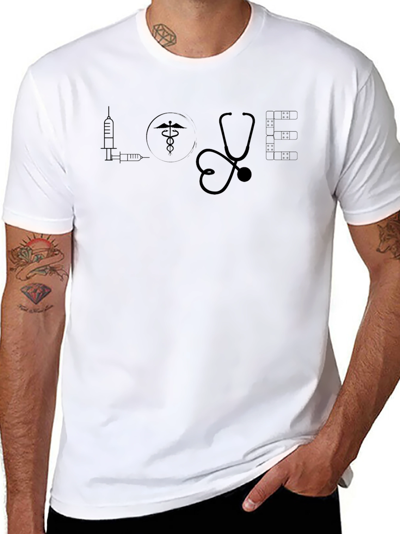 Love Healthcare Black T-Shirt