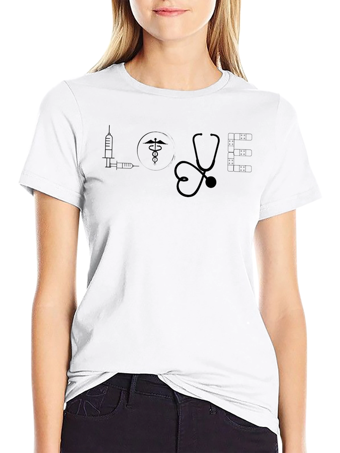 Love Healthcare Black T-Shirt
