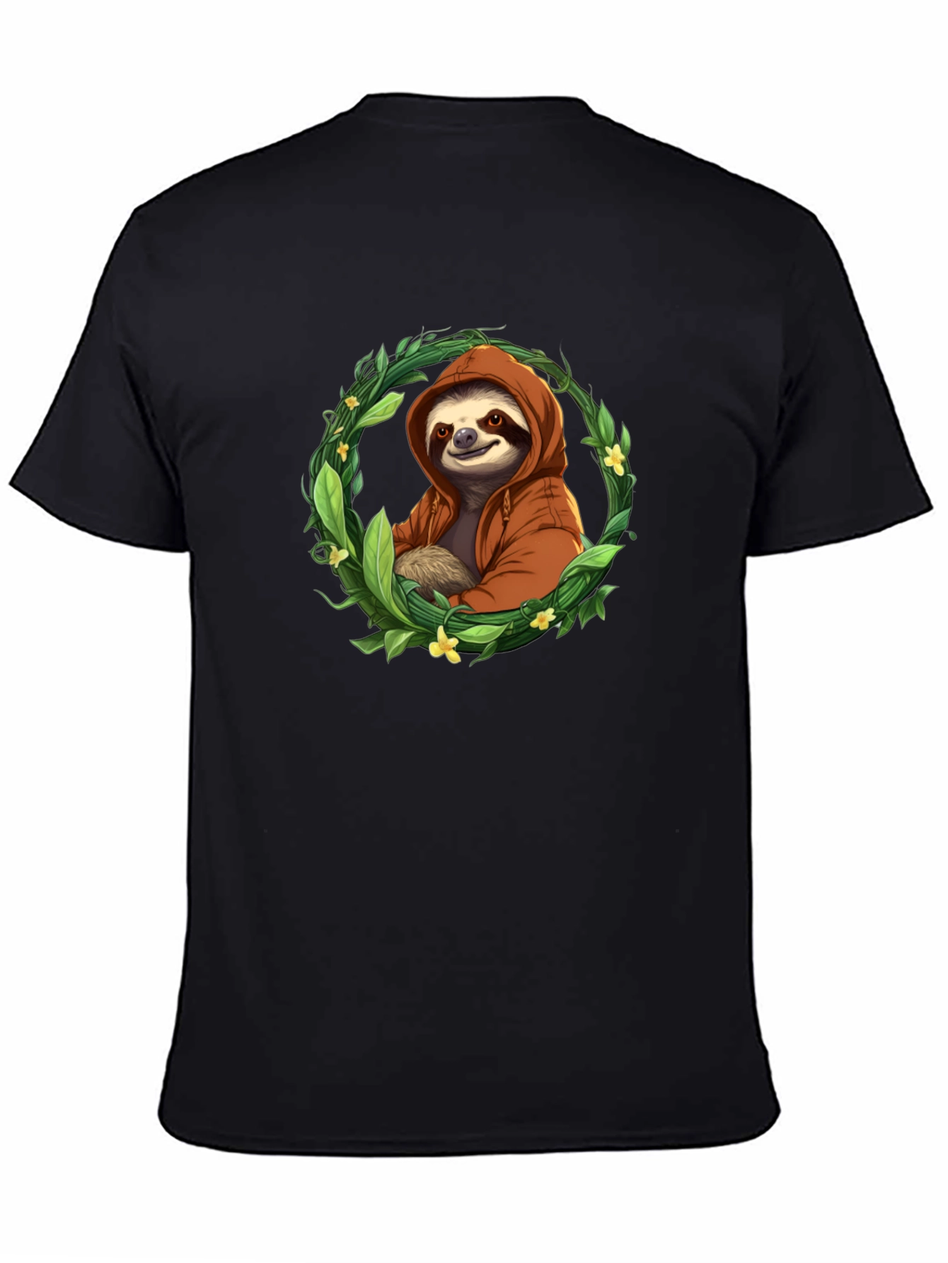 Sloth in Hoodie T-Shirt - Relaxed Style