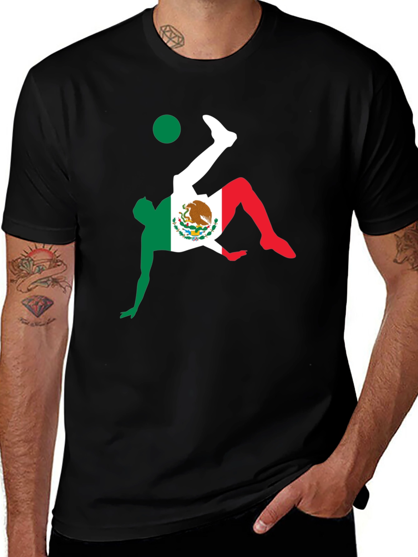 Mexico Soccer Graphic Tee - Black