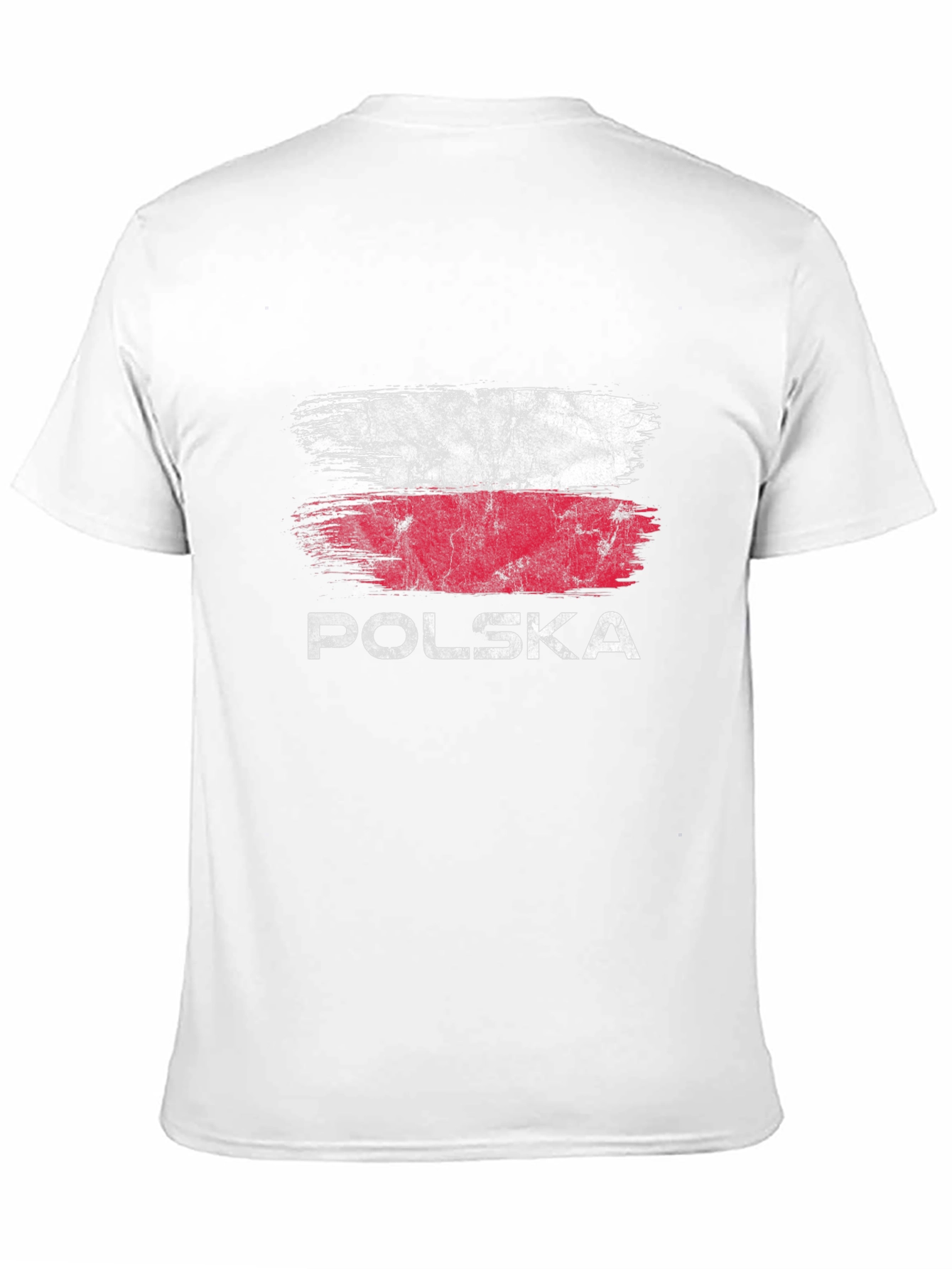 Polska Flag Grunge T-Shirt - Black