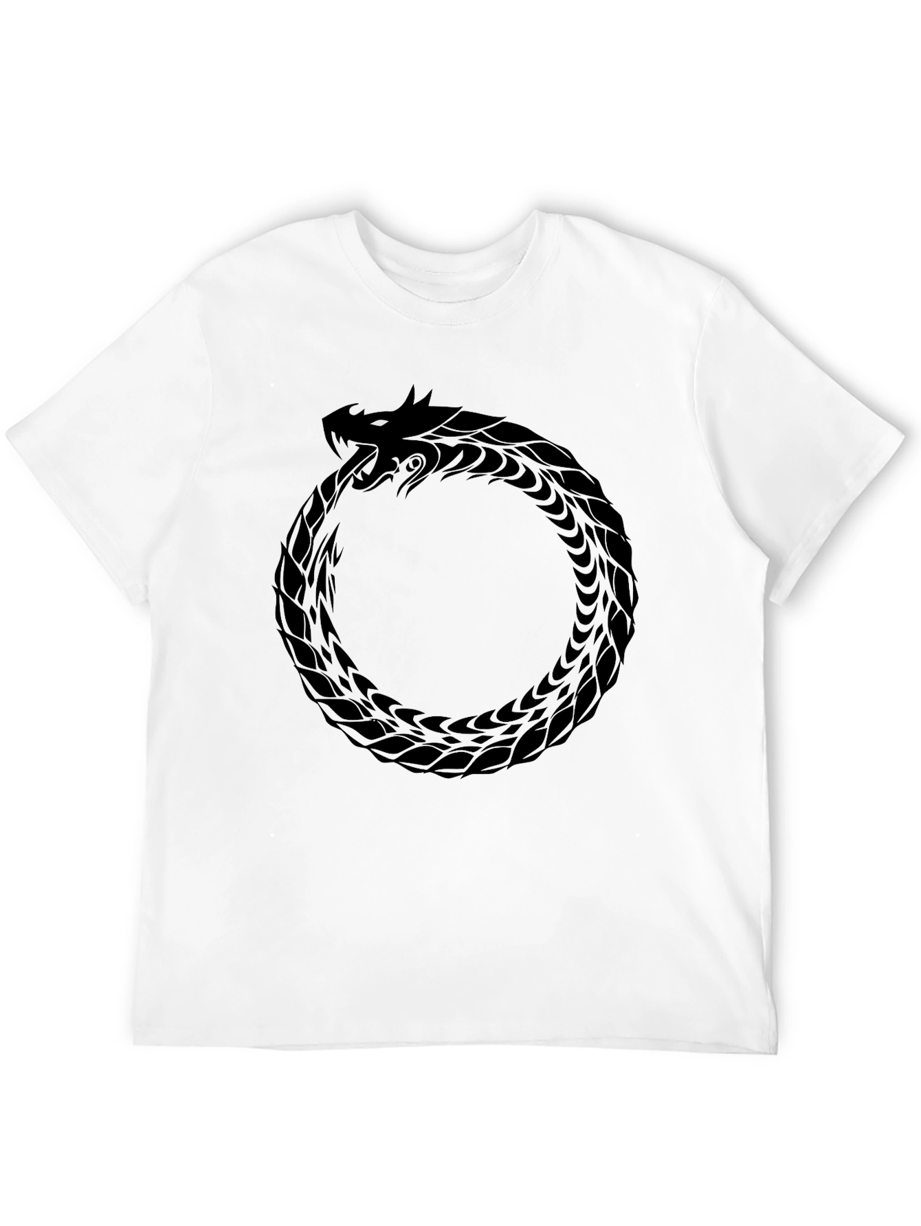 Ouroboros Snake T-Shirt - Black Graphic Tee