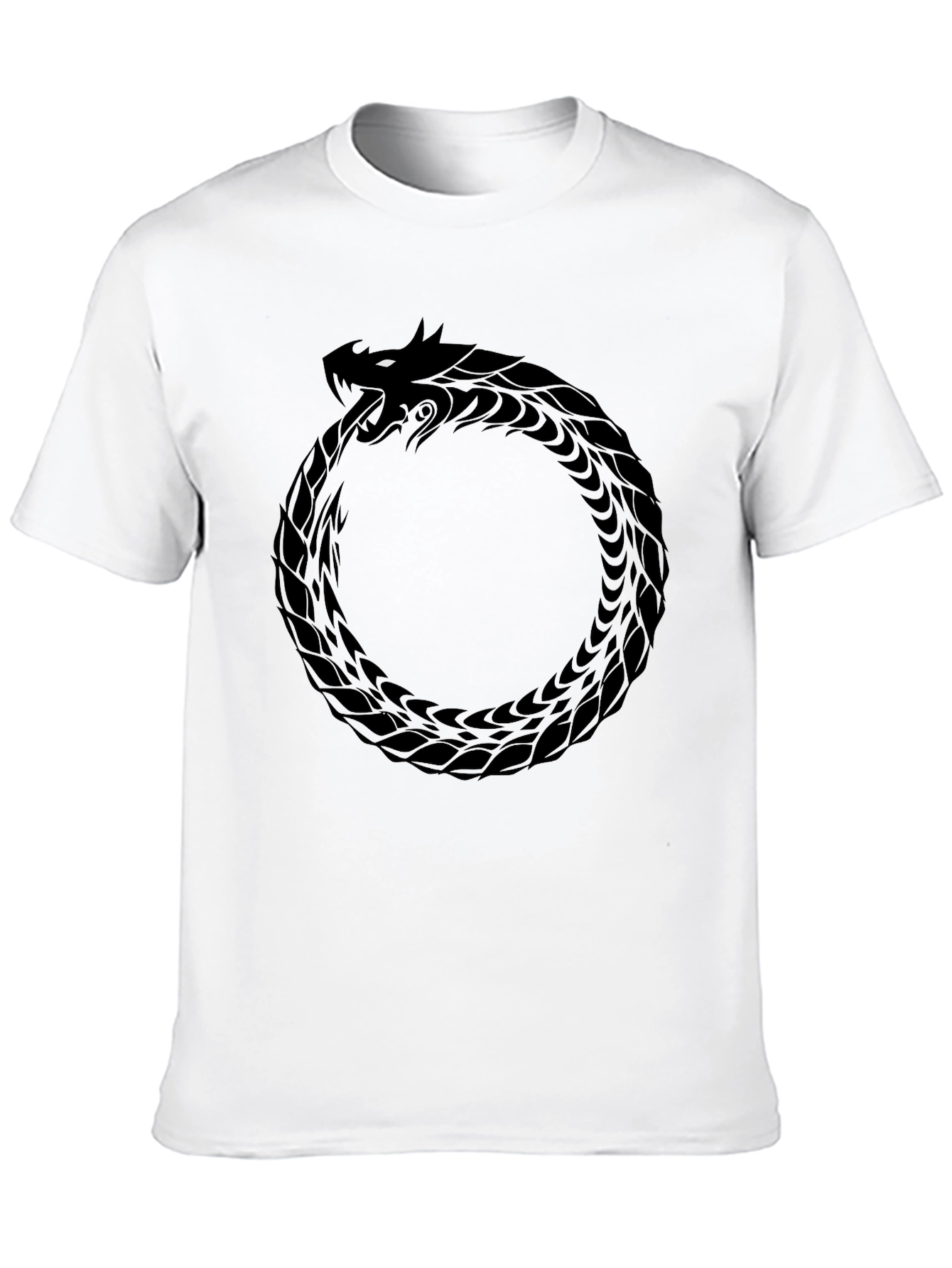 Ouroboros Snake T-Shirt - Black Graphic Tee