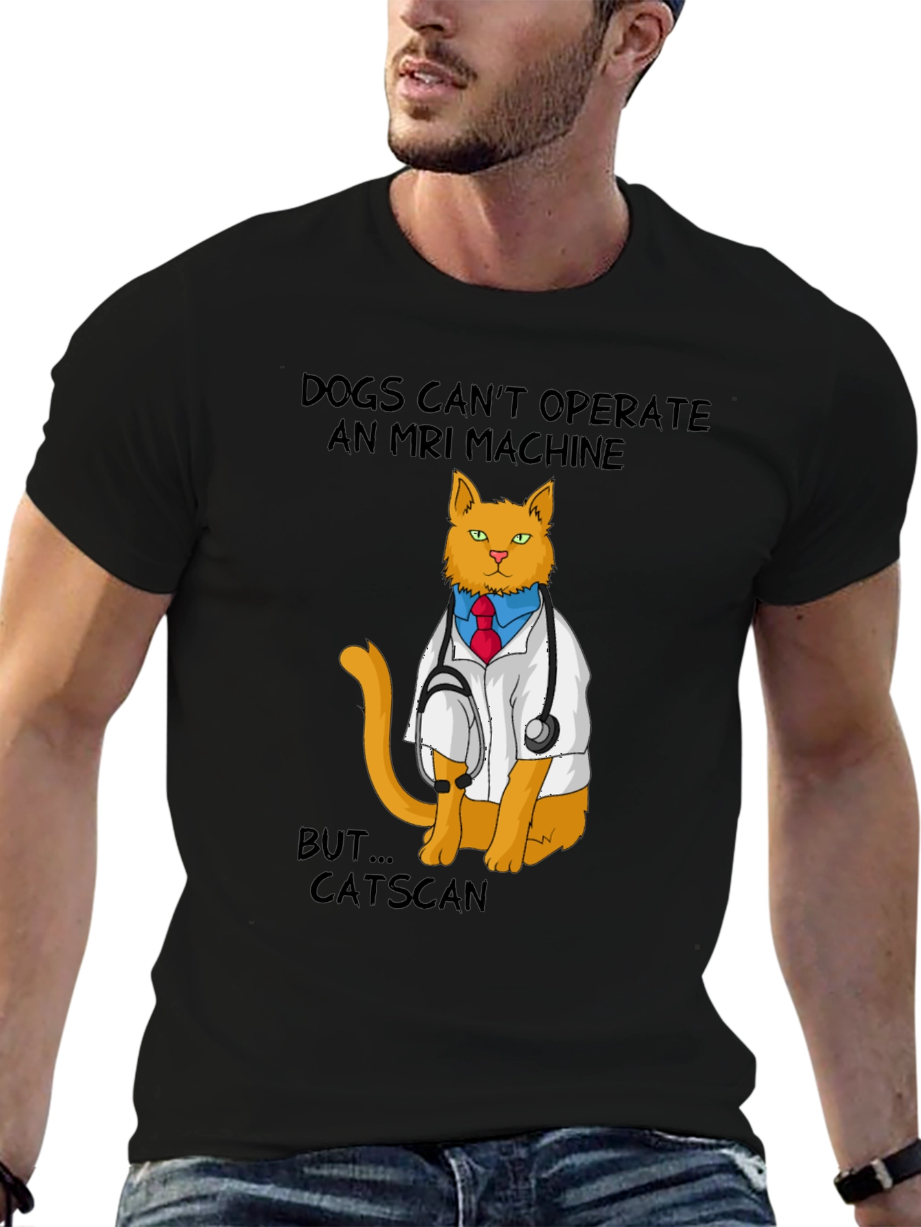 Funny Catscan T-Shirt - Veterinarian Cat MRI Pun