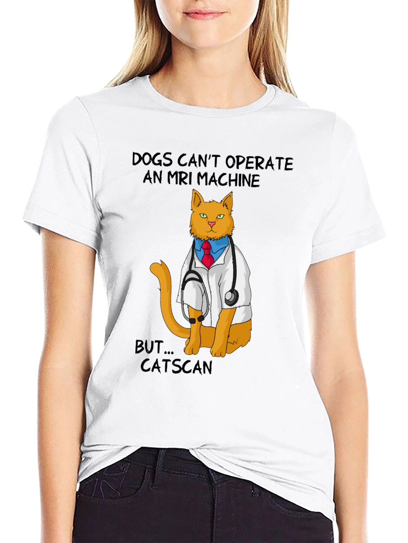 Funny Catscan T-Shirt - Veterinarian Cat MRI Pun