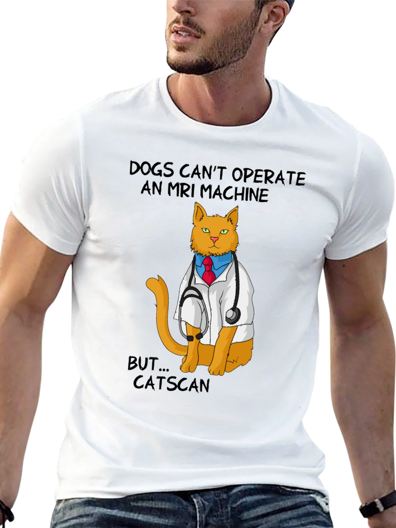 Funny Catscan T-Shirt - Veterinarian Cat MRI Pun