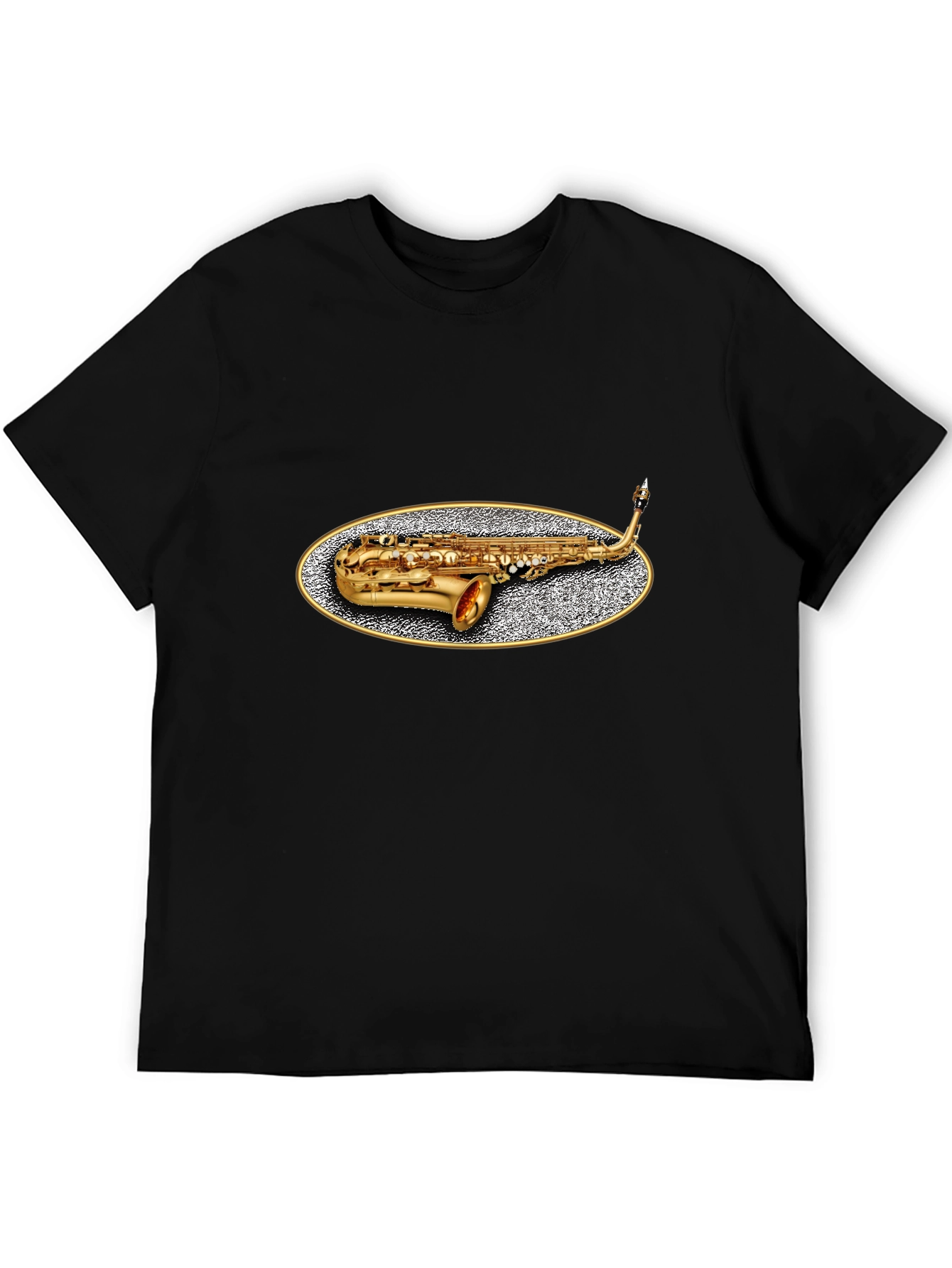 Saxophone Graphic Tee - Musicians Black T-Shirt