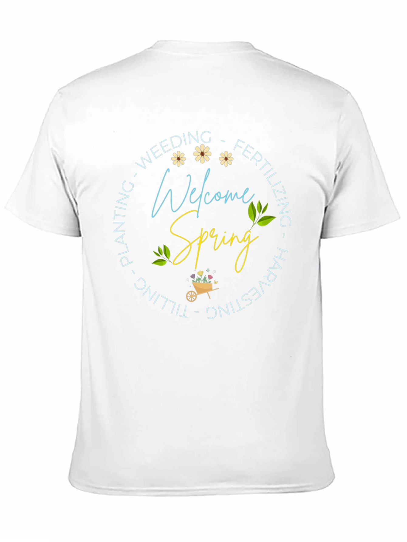 Welcome Spring Black T-Shirt