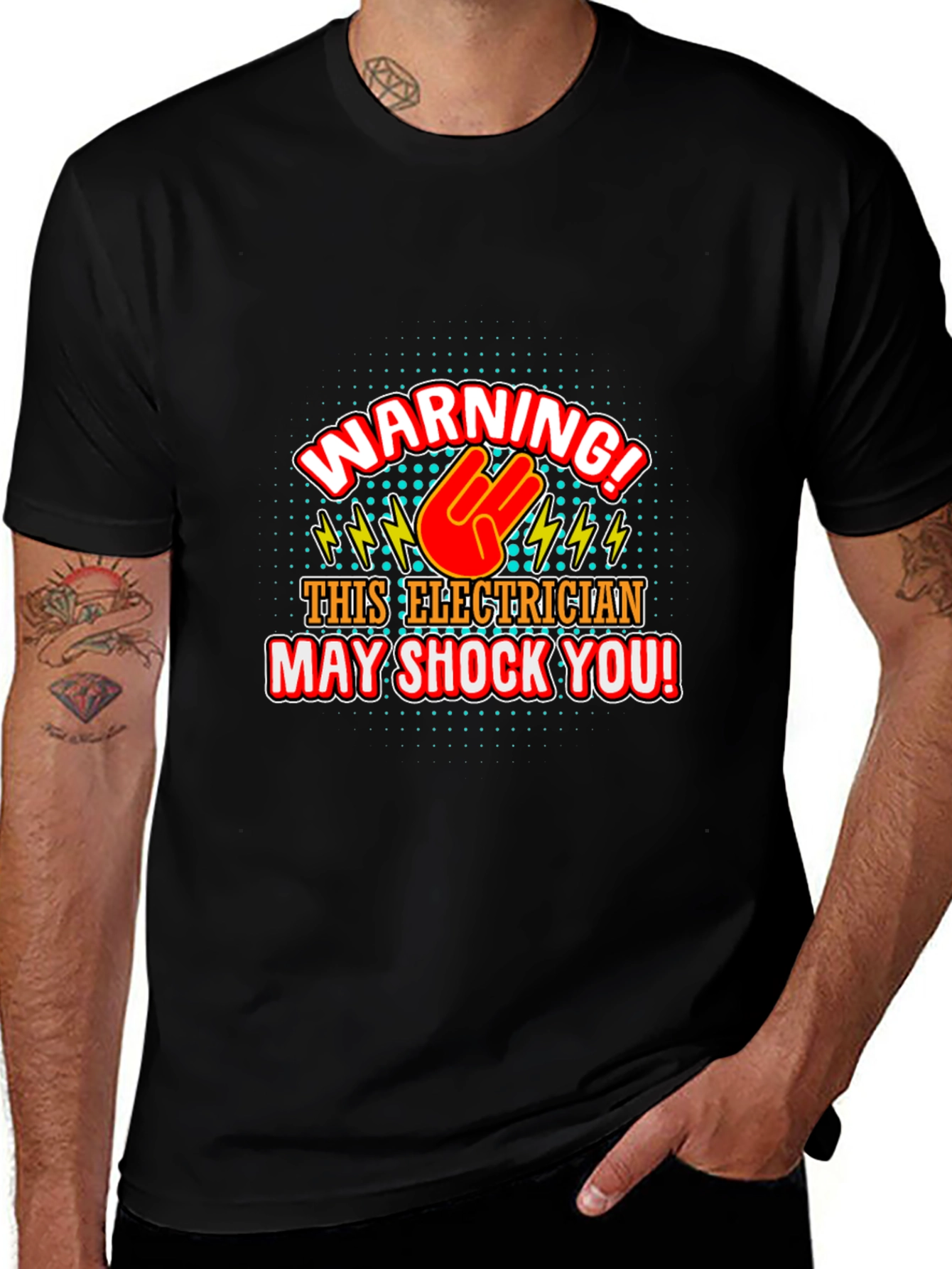 Electrician Warning T-Shirt - Shocking Humor!