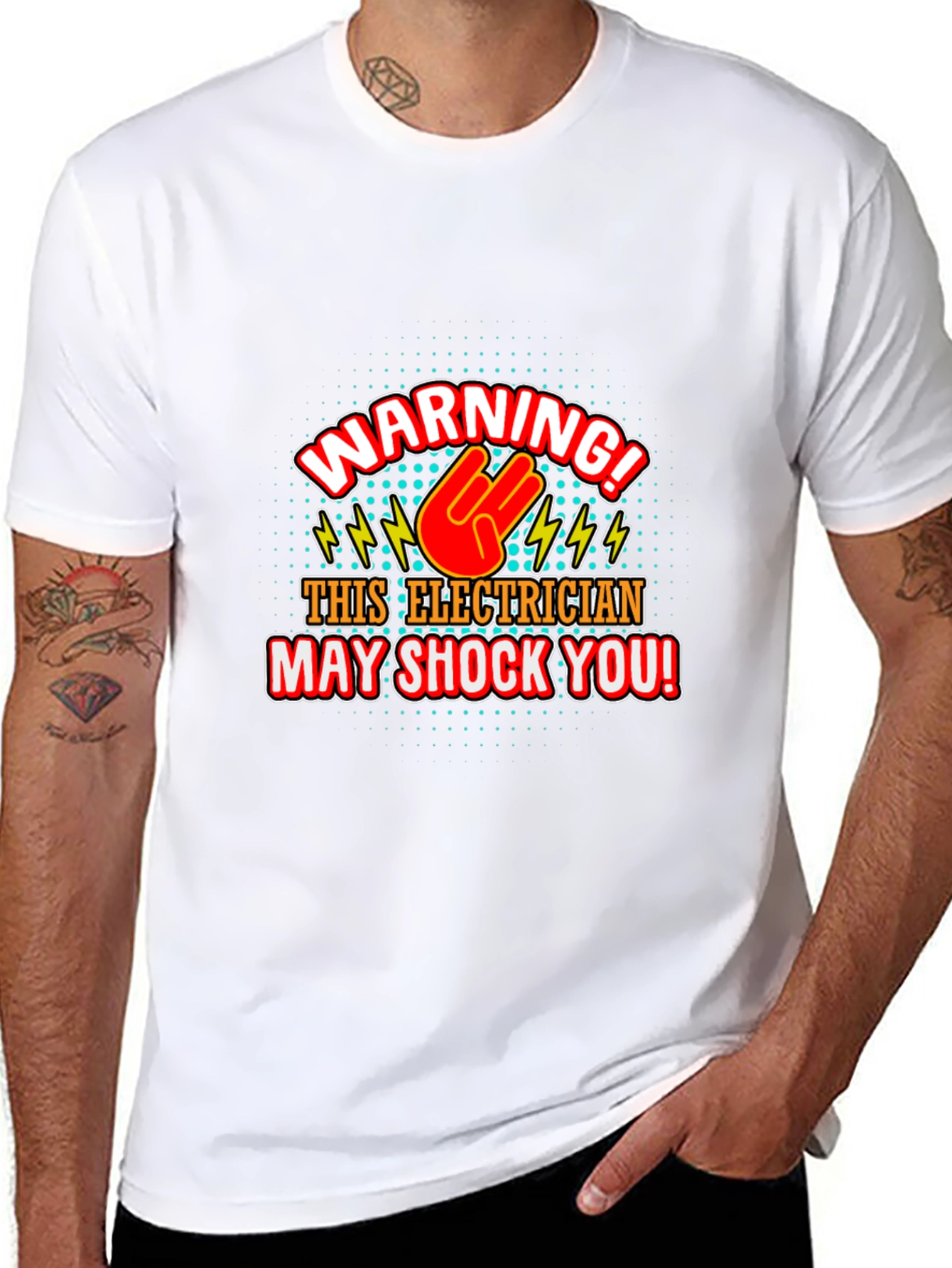 Electrician Warning T-Shirt - Shocking Humor!