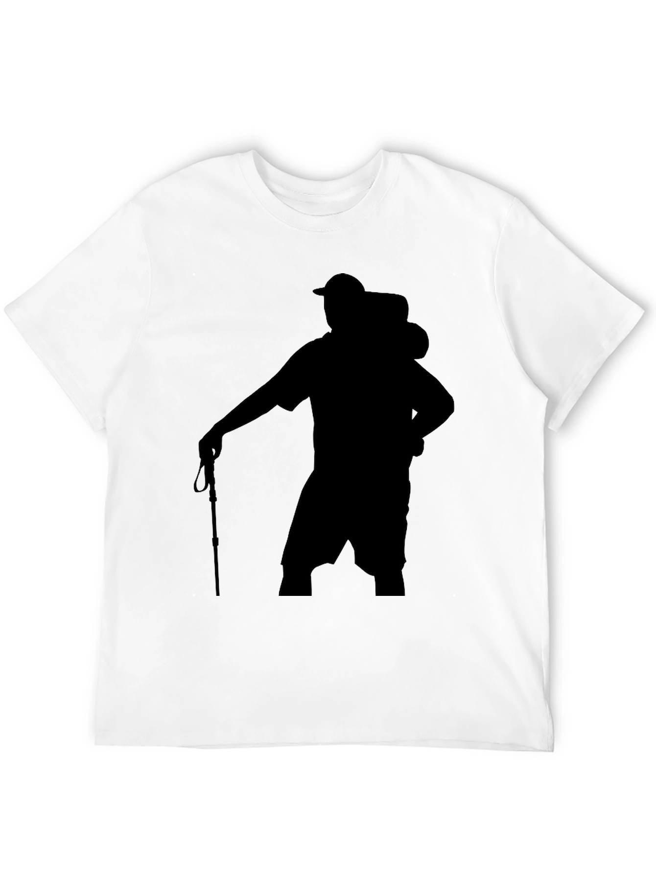 Hiking Silhouette Graphic Black Tee