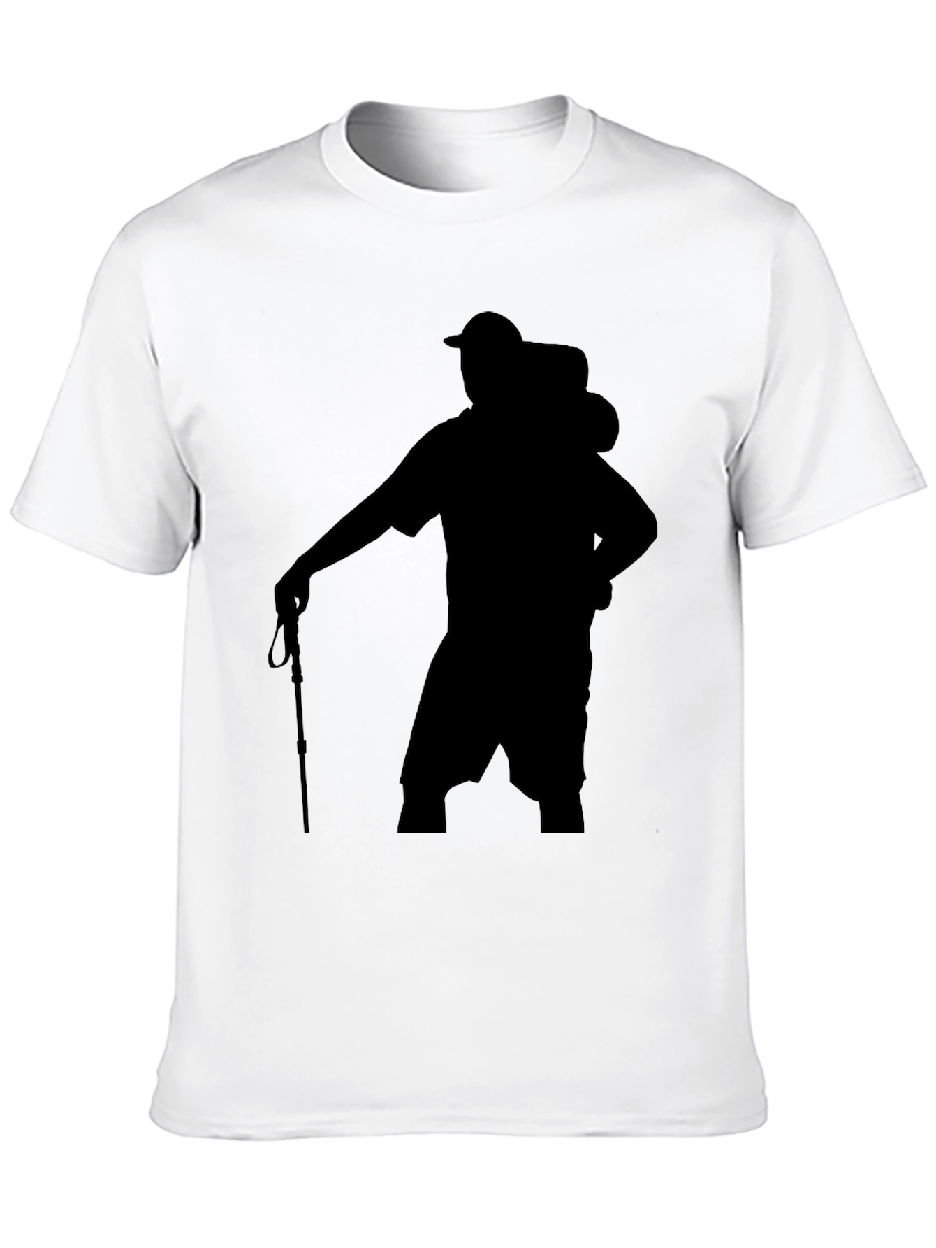 Hiking Silhouette Graphic Black Tee