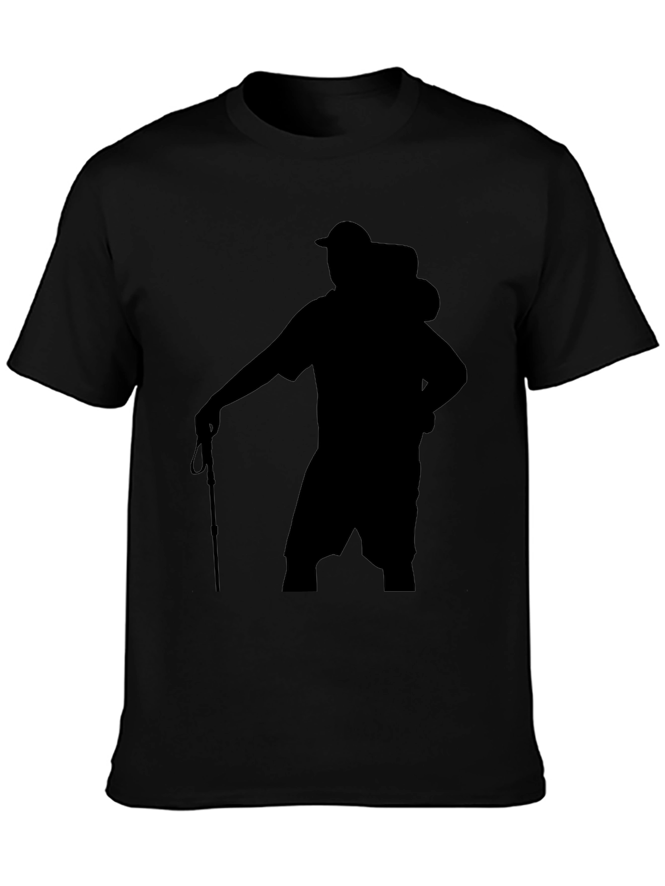 Hiking Silhouette Graphic Black Tee