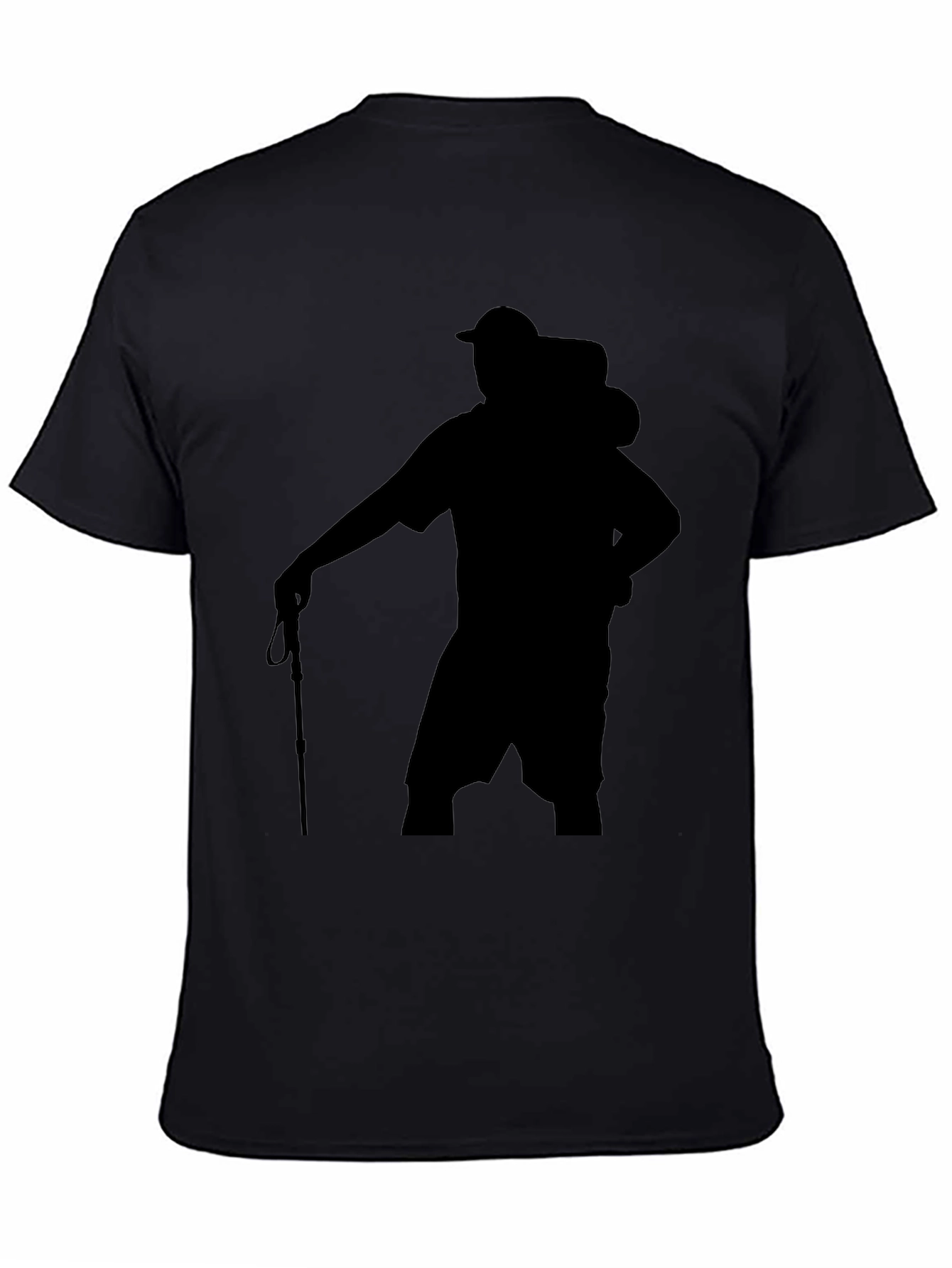 Hiking Silhouette Graphic Black Tee