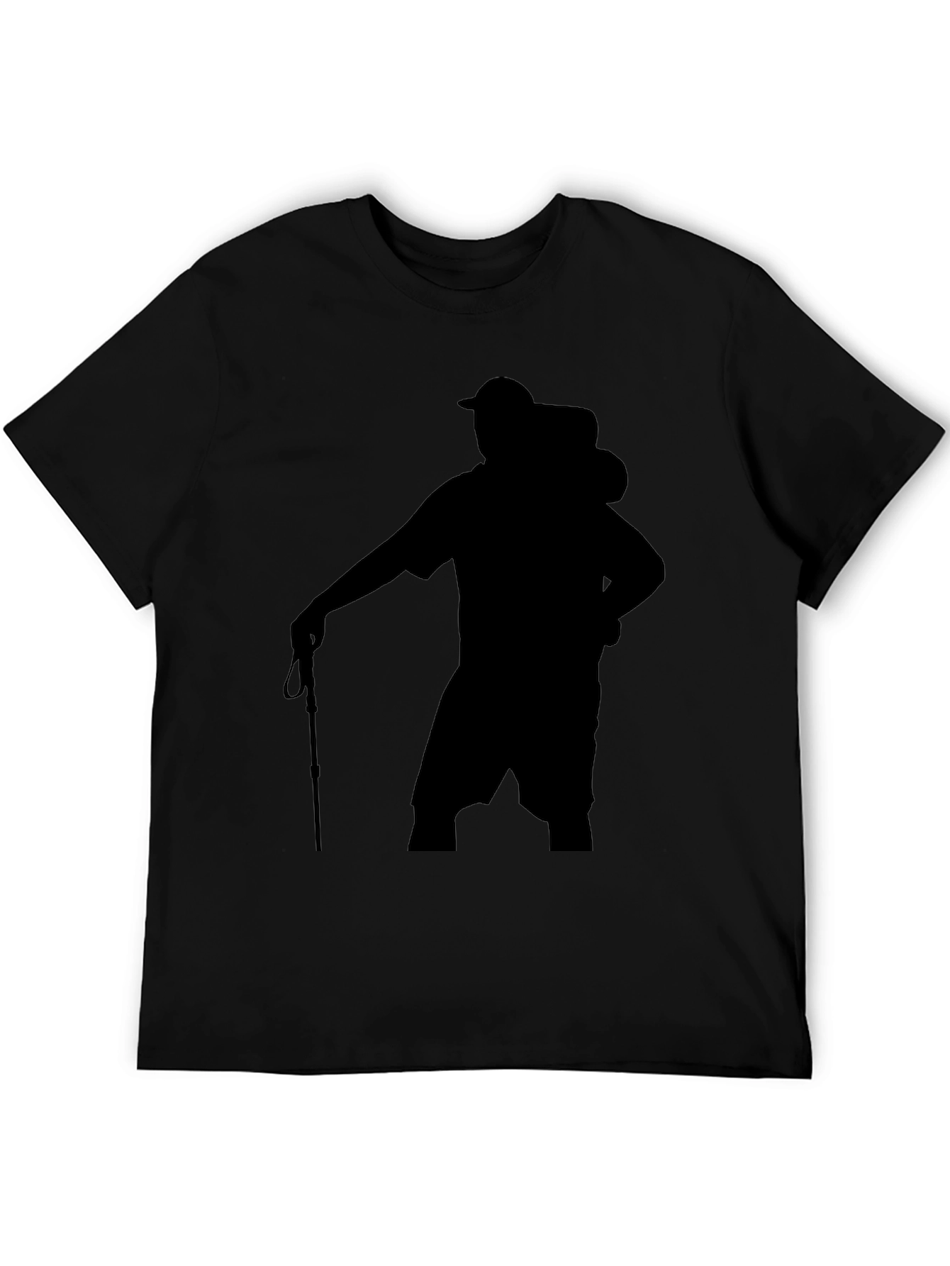 Hiking Silhouette Graphic Black Tee