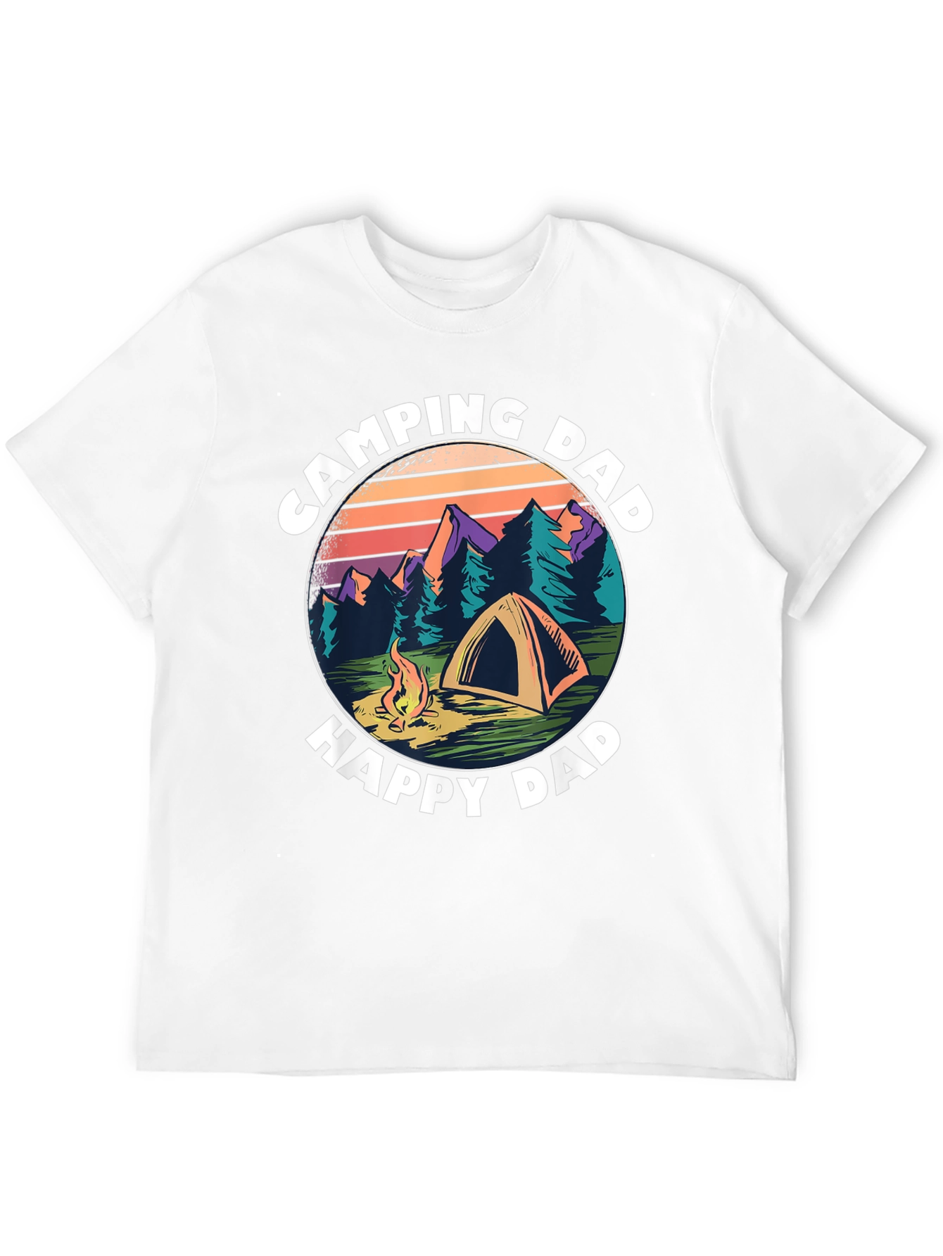 Camping Dad T-Shirt - Happy Camper Graphic Tee