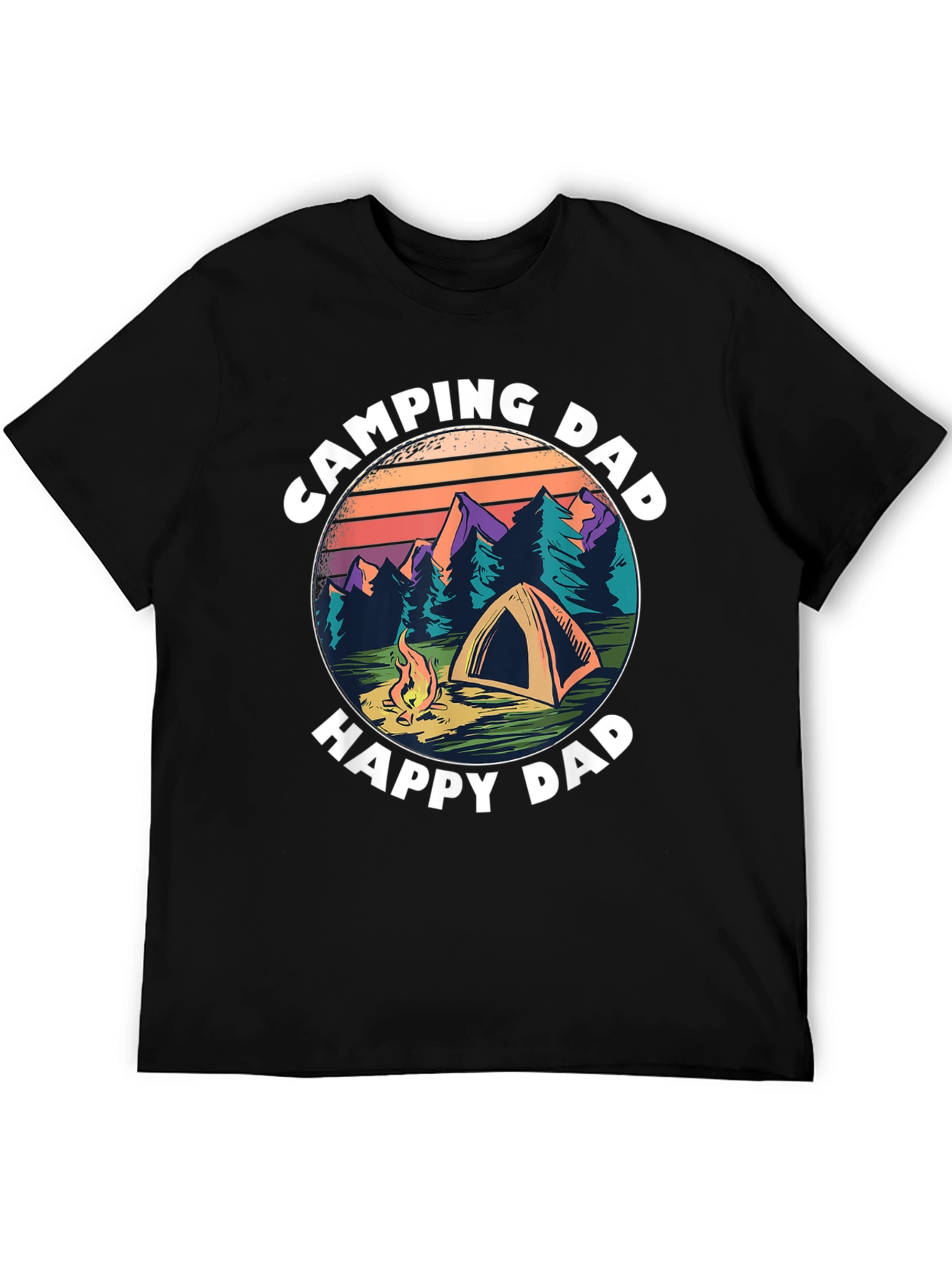 Camping Dad T-Shirt - Happy Camper Graphic Tee