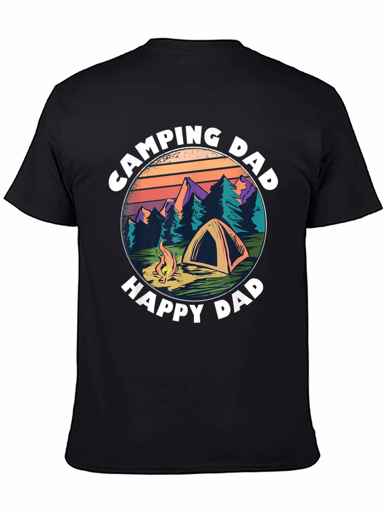 Camping Dad T-Shirt - Happy Camper Graphic Tee