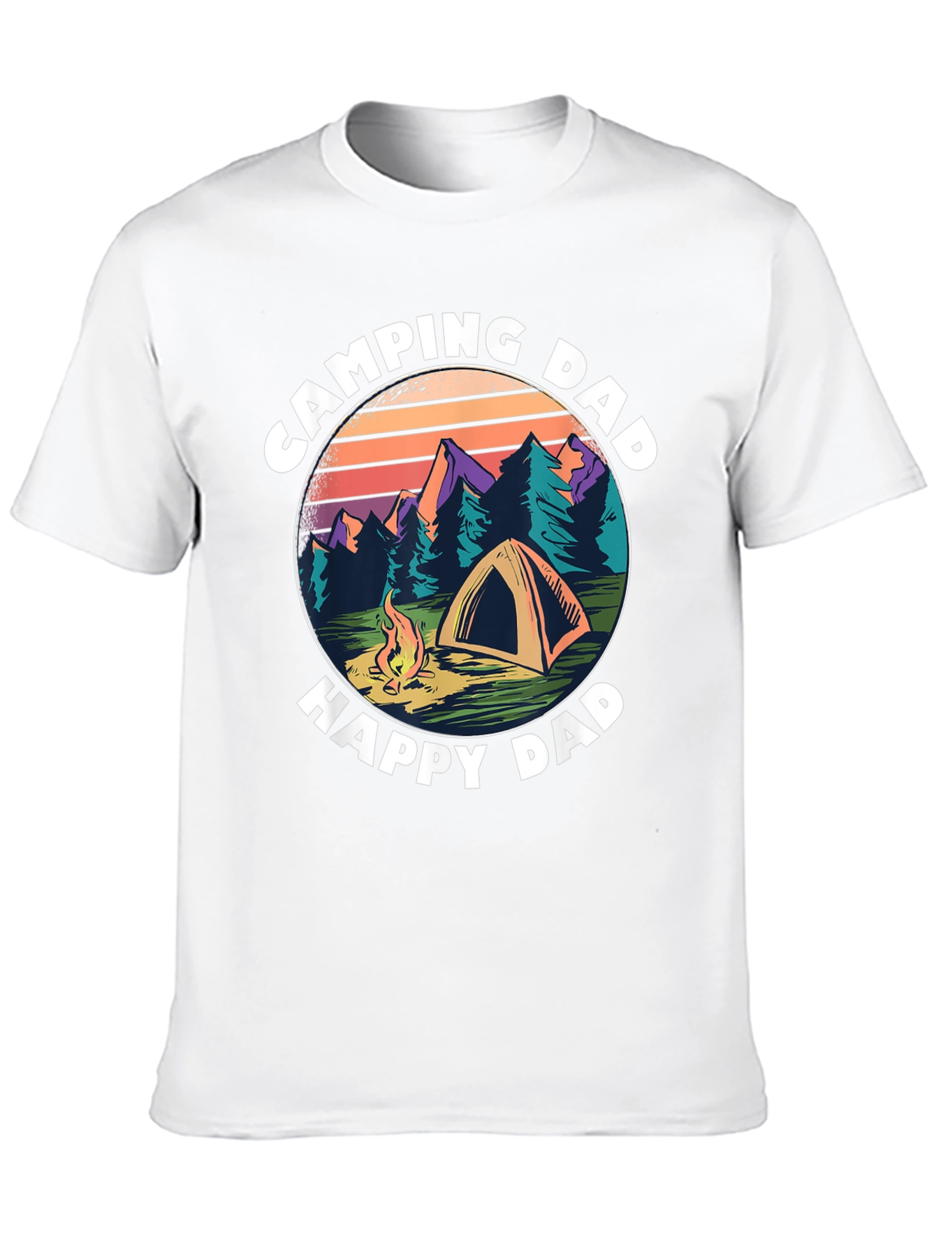 Camping Dad T-Shirt - Happy Camper Graphic Tee