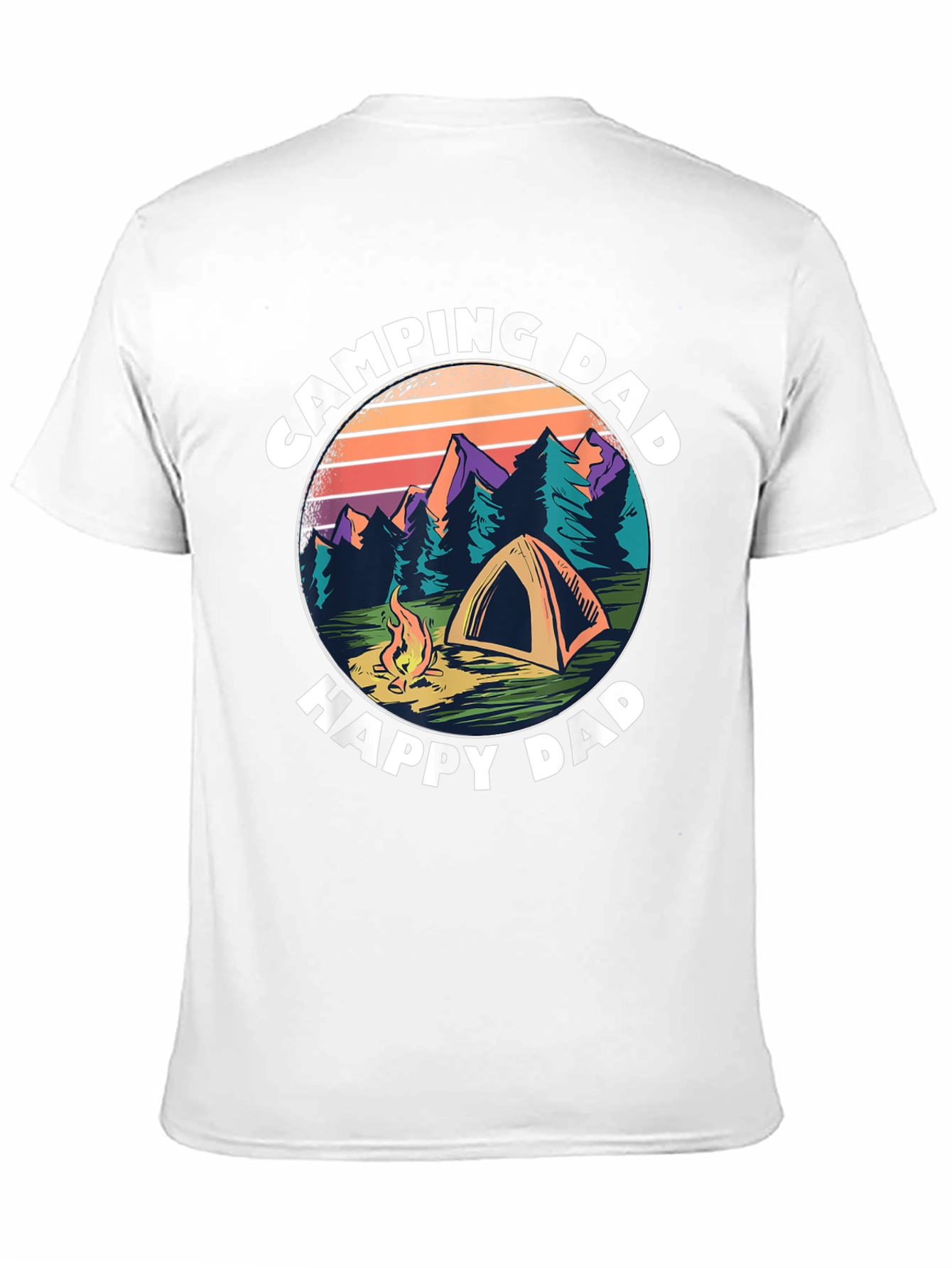 Camping Dad T-Shirt - Happy Camper Graphic Tee