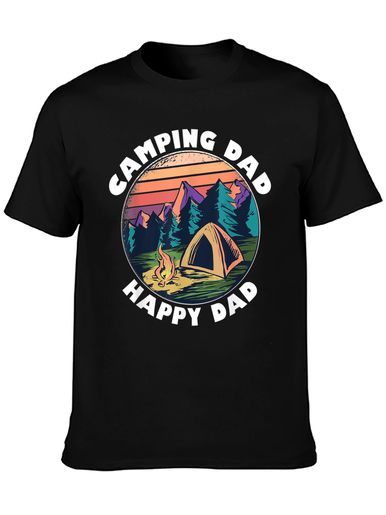 Camping Dad T-Shirt - Happy Camper Graphic Tee