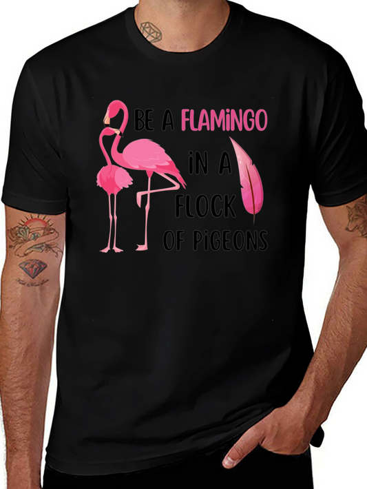 Be a Flamingo Graphic Tee - Statement T-Shirt