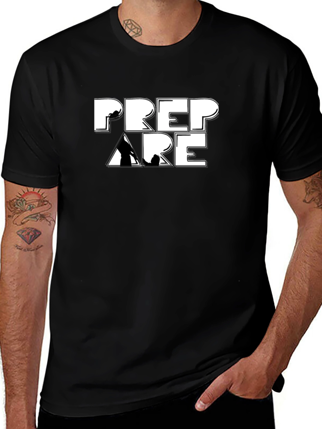 Prepare Mountain Climbing Black T-Shirt