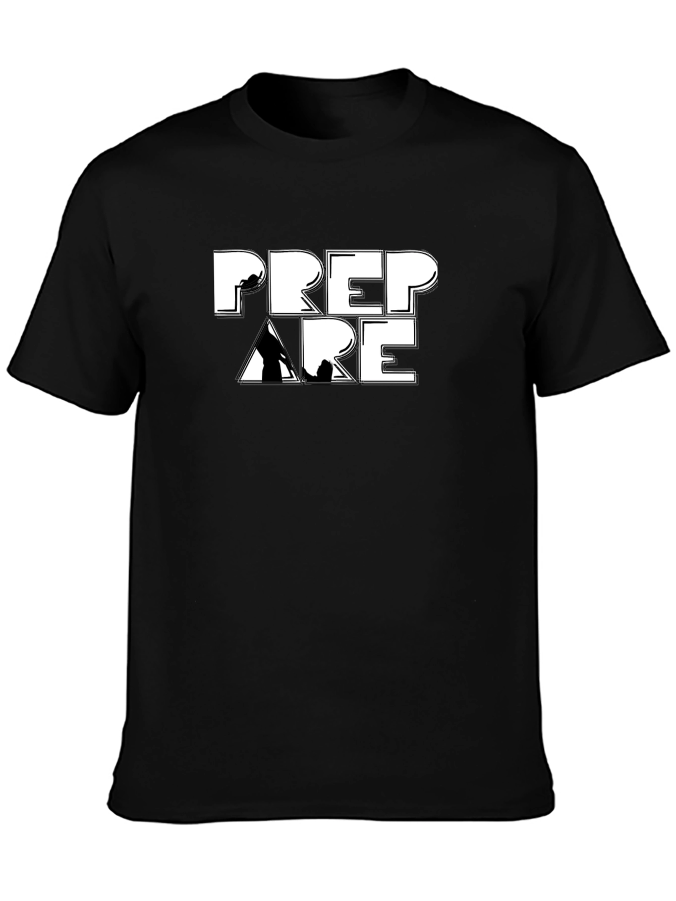 Prepare Mountain Climbing Black T-Shirt