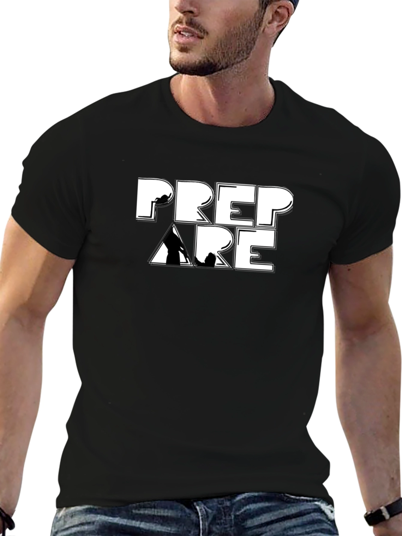 Prepare Mountain Climbing Black T-Shirt