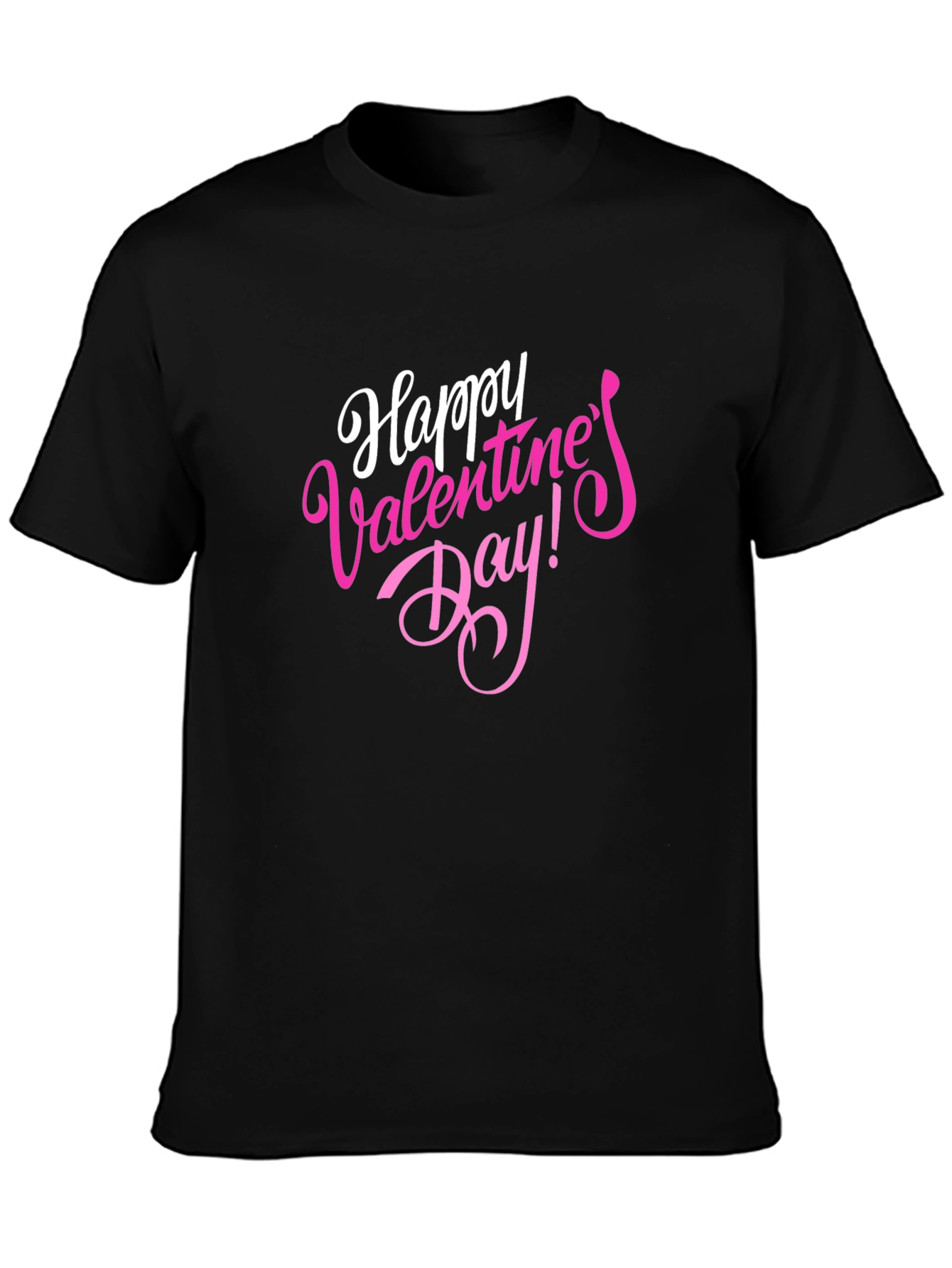 Happy Valentines Day Black T-Shirt