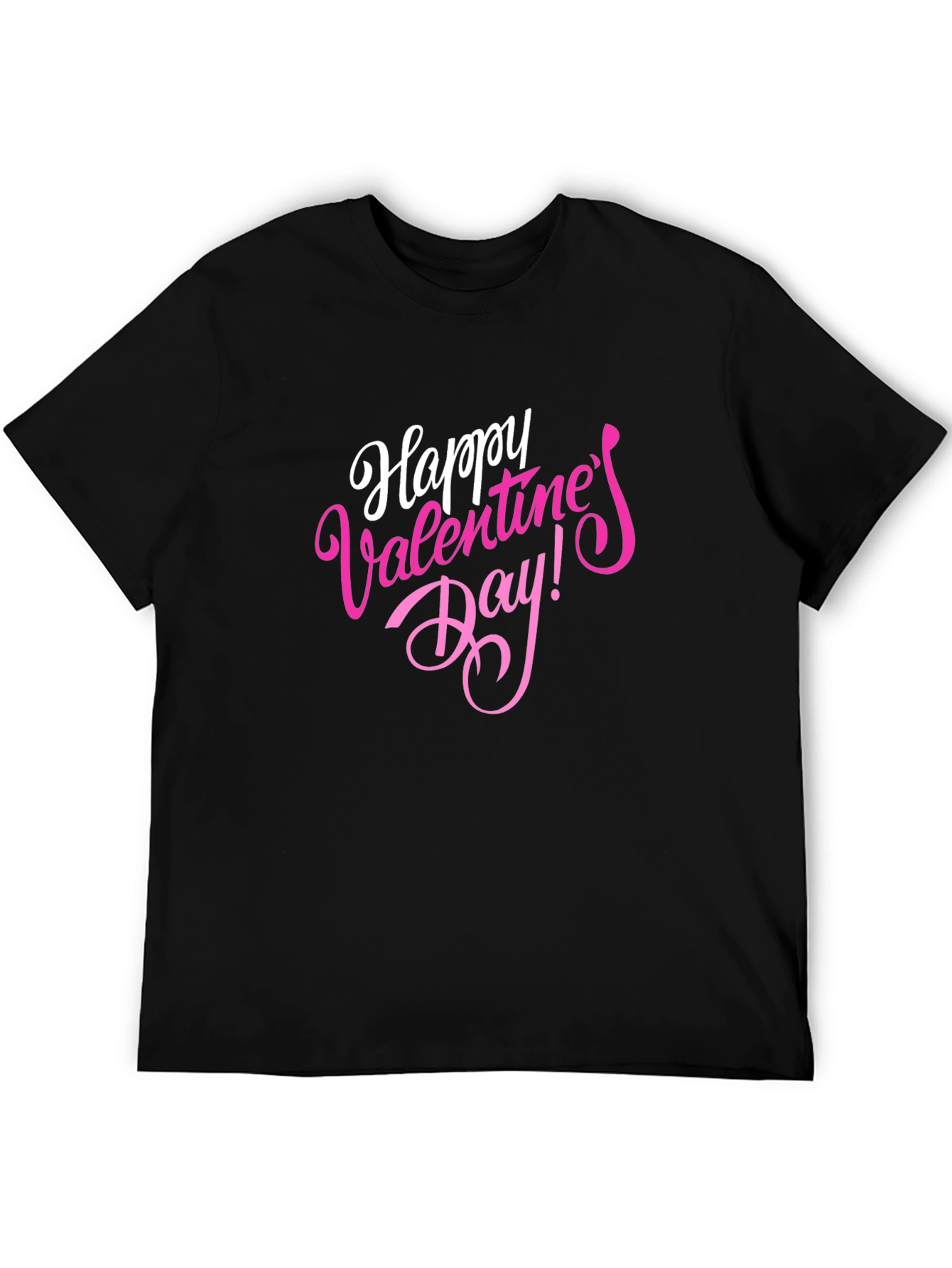 Happy Valentines Day Black T-Shirt