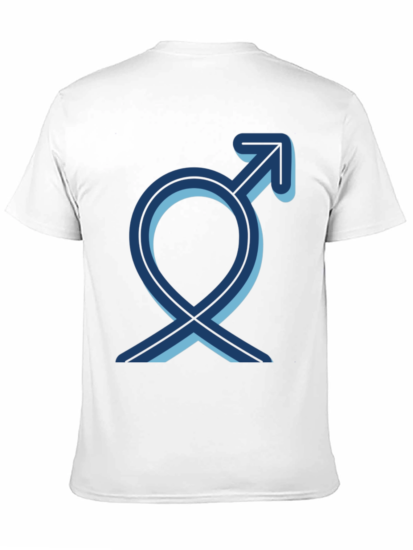 Mens Black T-Shirt with Gender Symbol